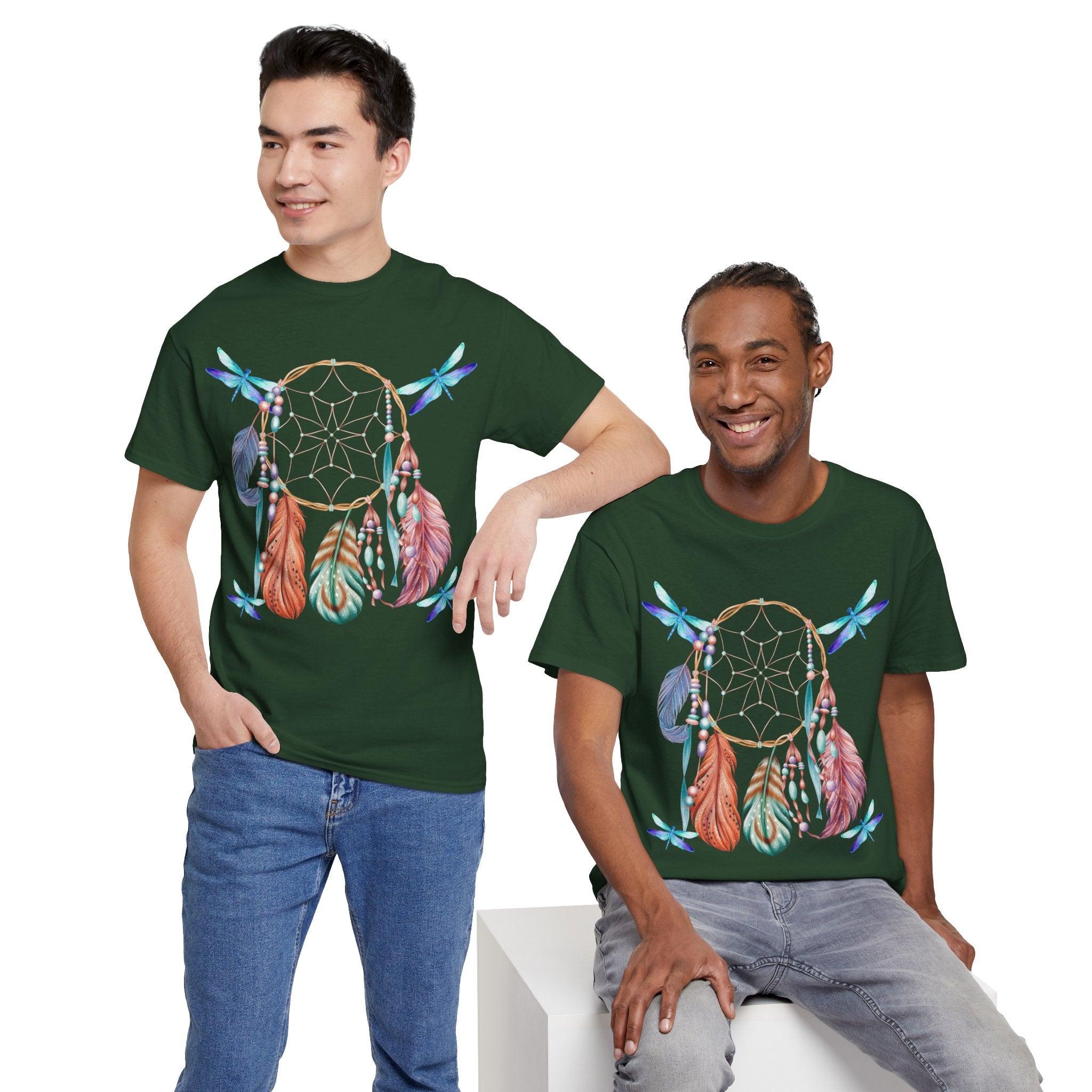 Dreamcatcher Feather T-Shirt — Boho Tribal Feather Graphic Tee