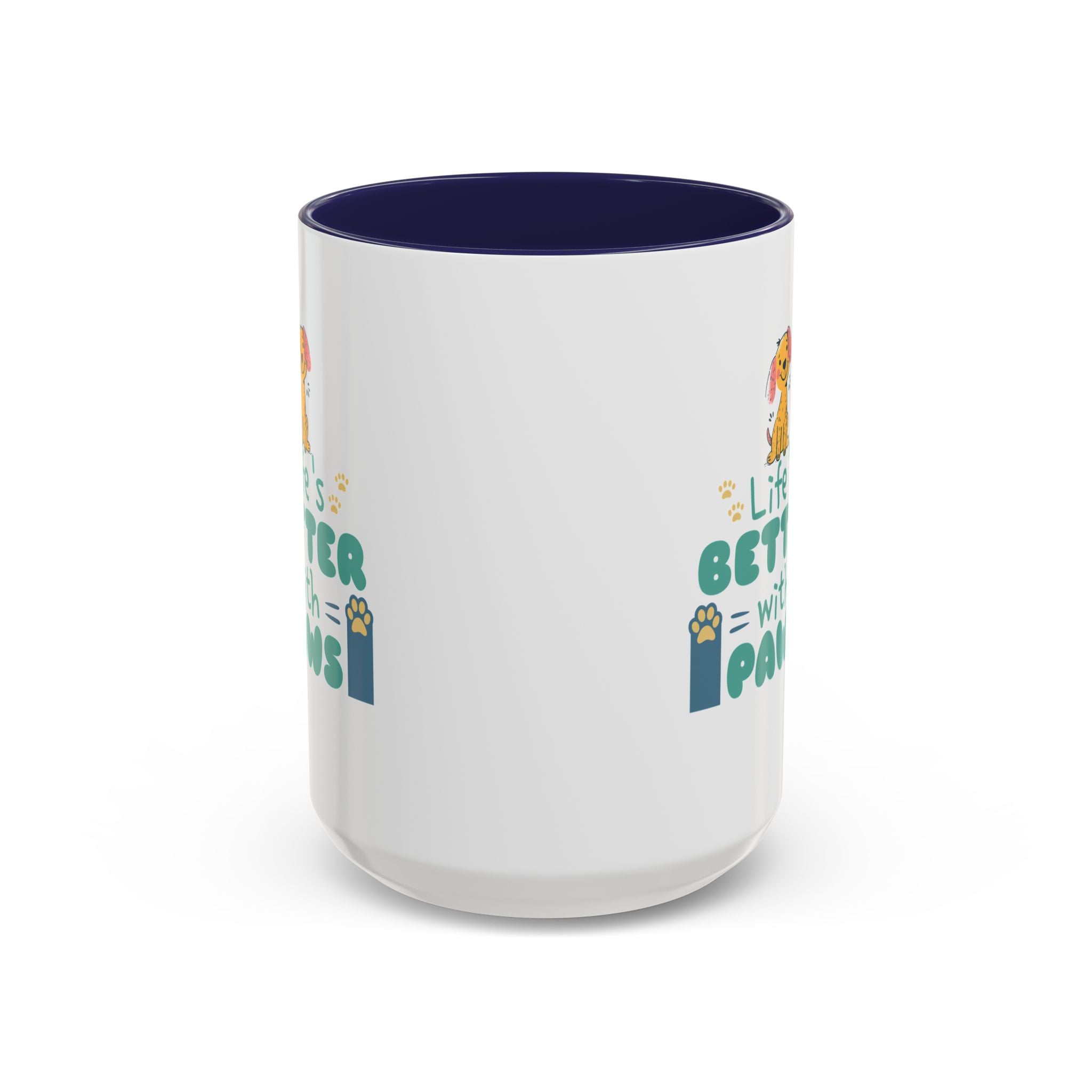 Life's Better with Paws Mug - Pet Lover's Coffee Cup, Dog Themed Gift, Animal Lover Present, Cute Ceramic Mug, Fun Pet Owner Gift