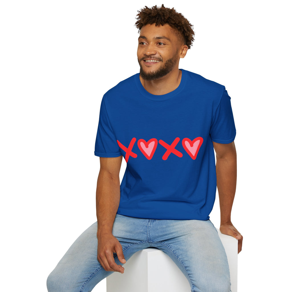 XX Valentine’s Day Tee – Cute Red Heart Hugs & Kisses T-Shirt