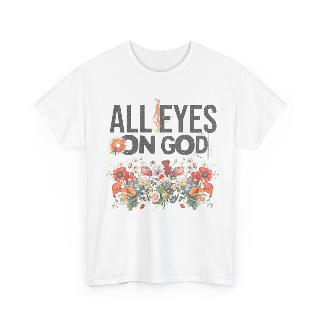 Faith-Inspired Floral Tee, Spirituality Shirt, Inspirational Gift, Christian Apparel, Casual Everyday Wear, Unisex Cotton T-Shirt