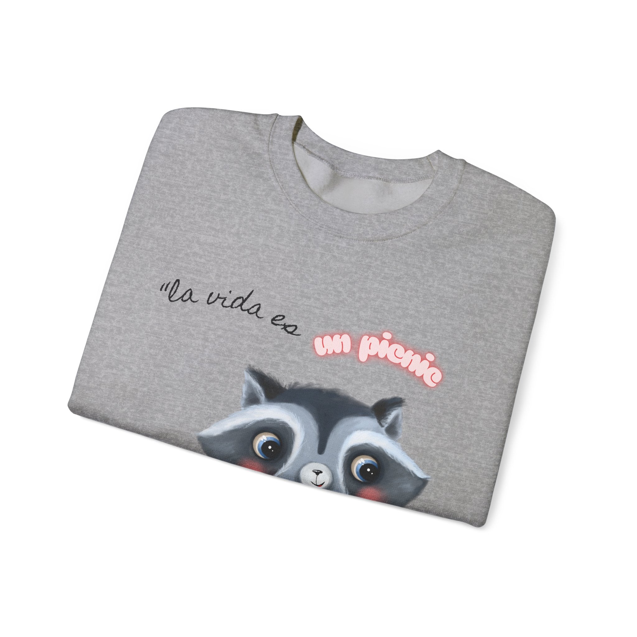 Cute Raccoon Sweatshirt, Cozy Fall Apparel, Gift for Animal Lovers, Cute Crewneck for Kids and Adults, Sweatshirt for Birthdays, Party Wear