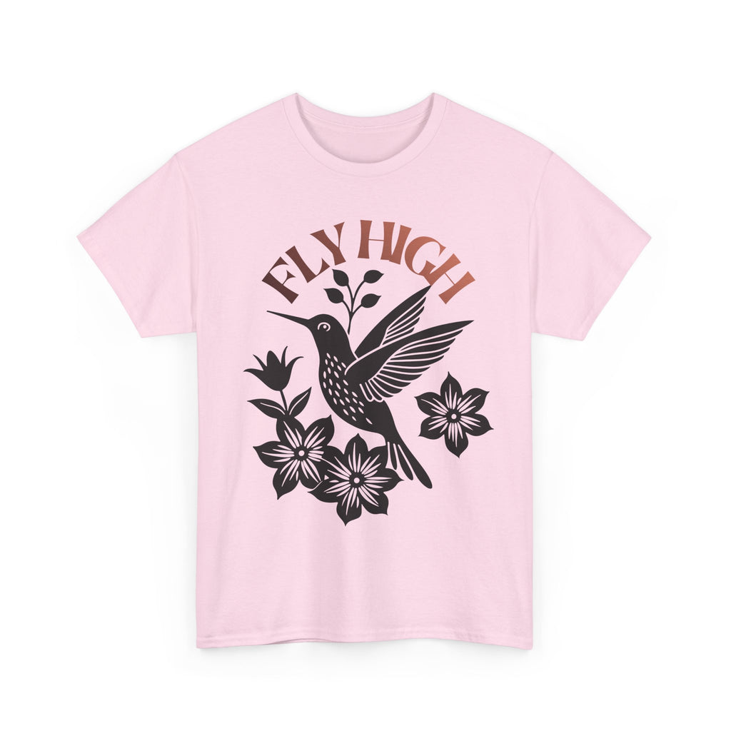 Fly High Hummingbird T-Shirt — Floral Retro Nature Tee