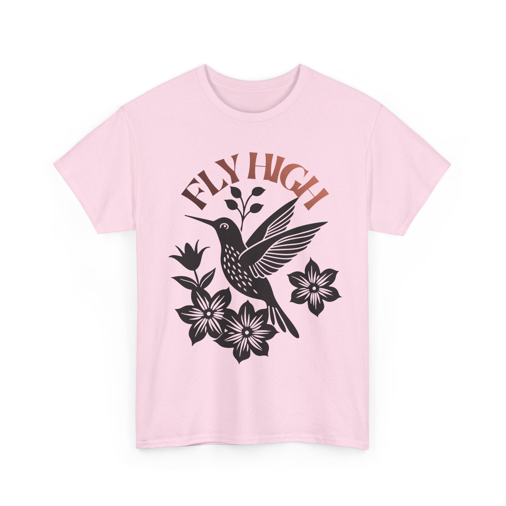 Fly High Hummingbird T-Shirt — Floral Retro Nature Tee