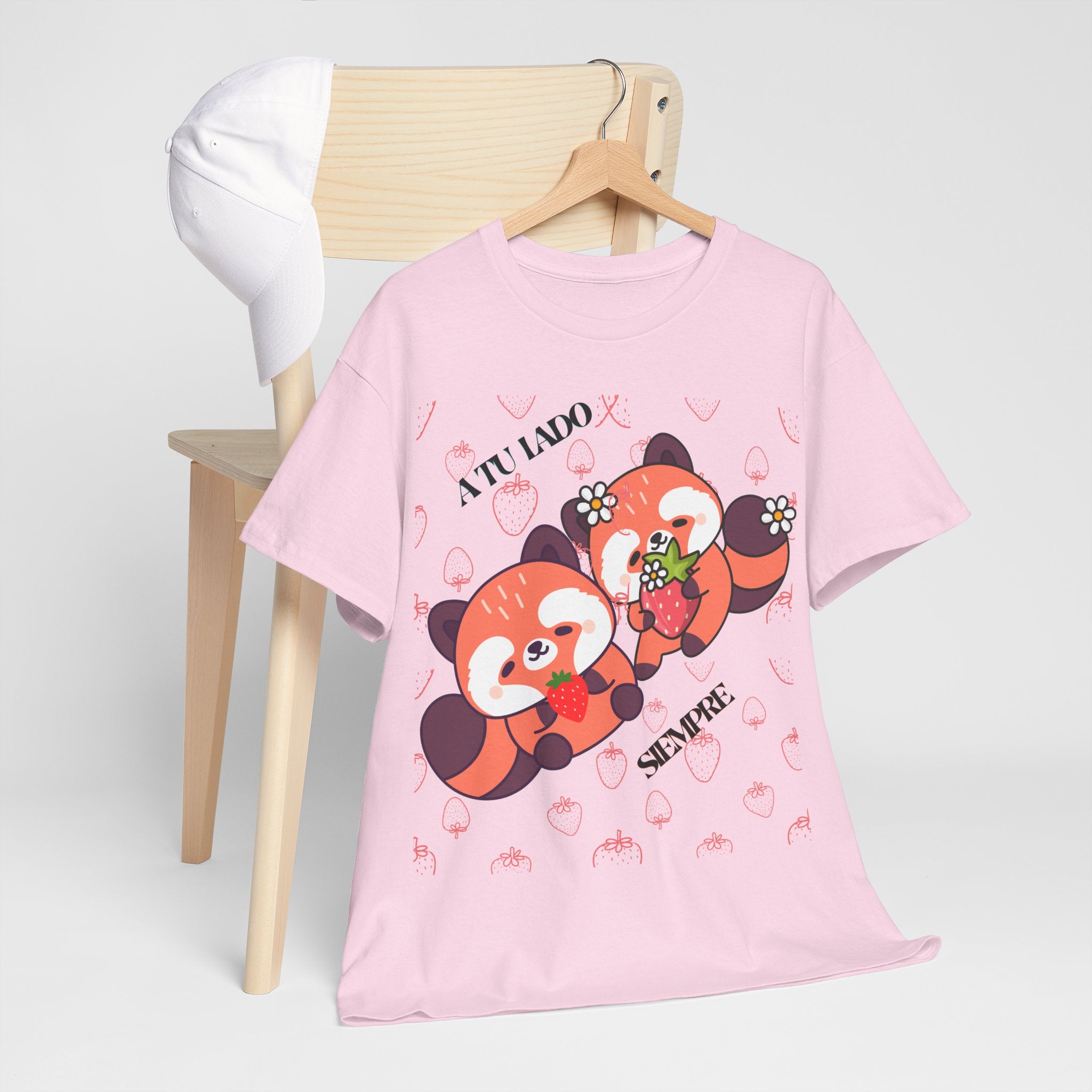 Red Panda Snack Time T-Shirt – Cute Kawaii Animal Tee with "A Little So Sweet" Design