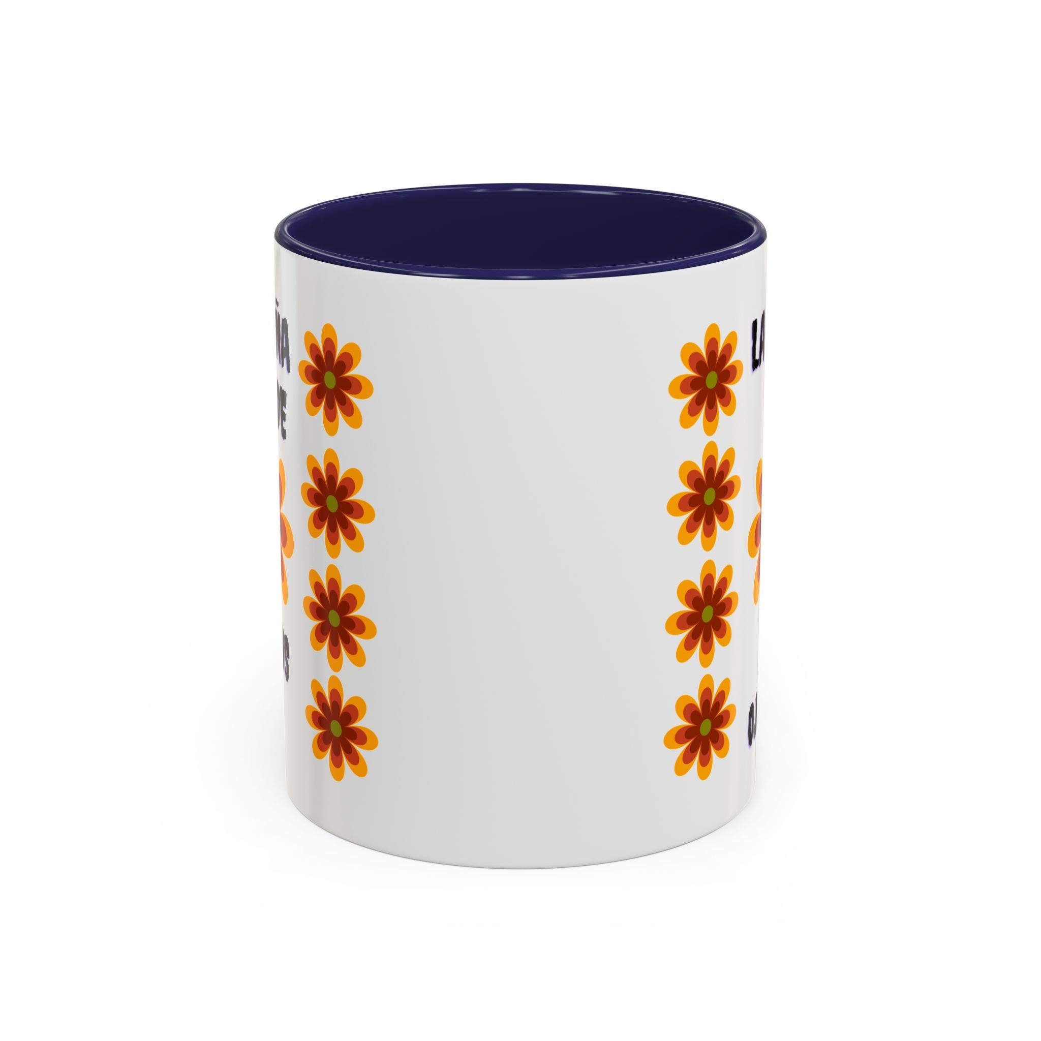 Bright Floral Accent Coffee Mug for Gifts, Home Decor, Coffee Lovers, Spanish Quote, Perfect for Special Occasions