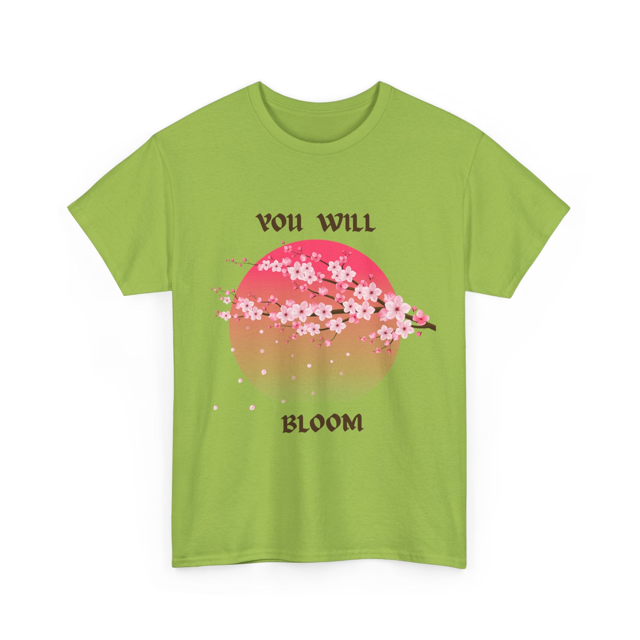 You Will Bloom T-Shirt — Cherry Blossom Inspirational Tee
