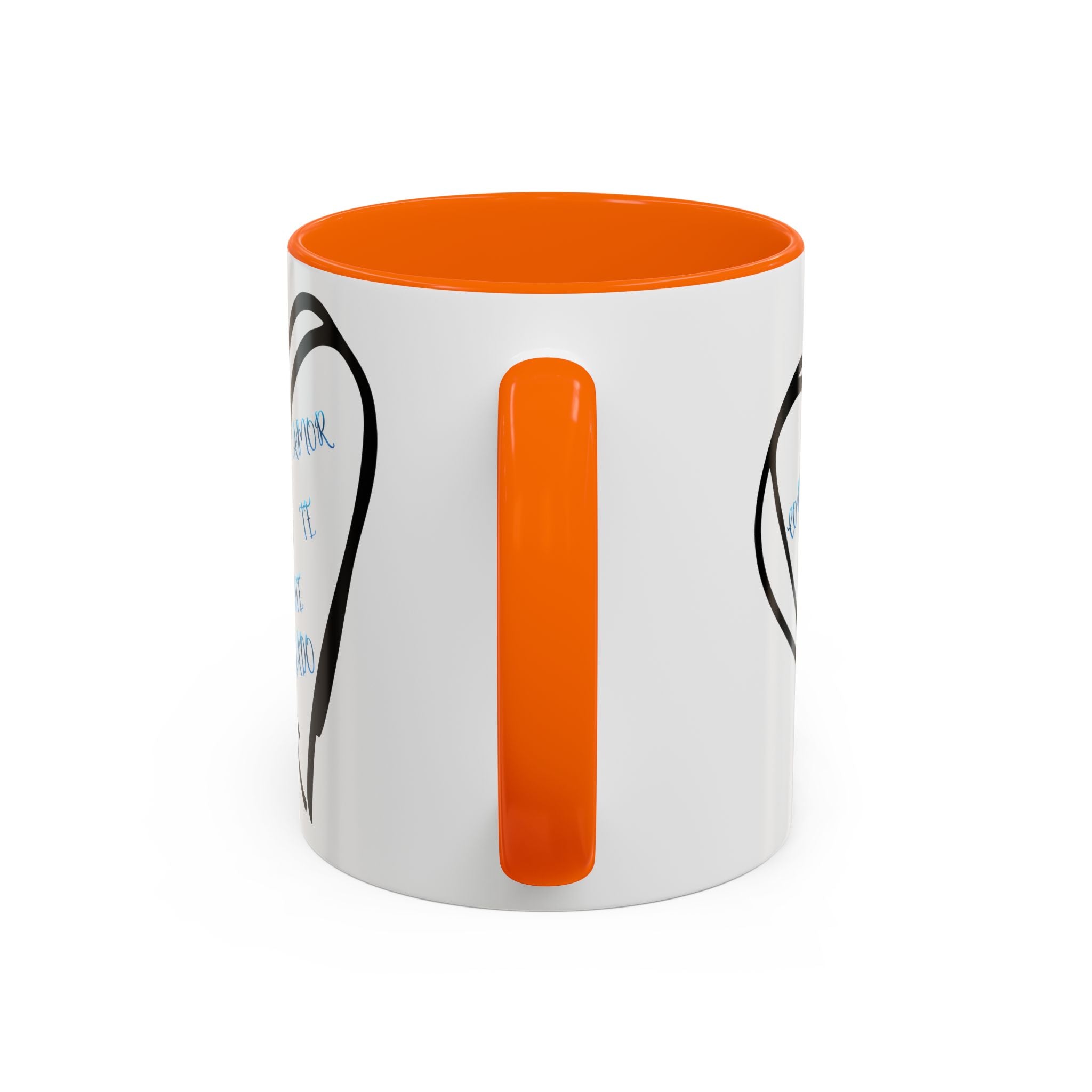 Coffee Mug - Hand-Drawn Heart with Spanish 'Por Amor Te He Amado' Accent