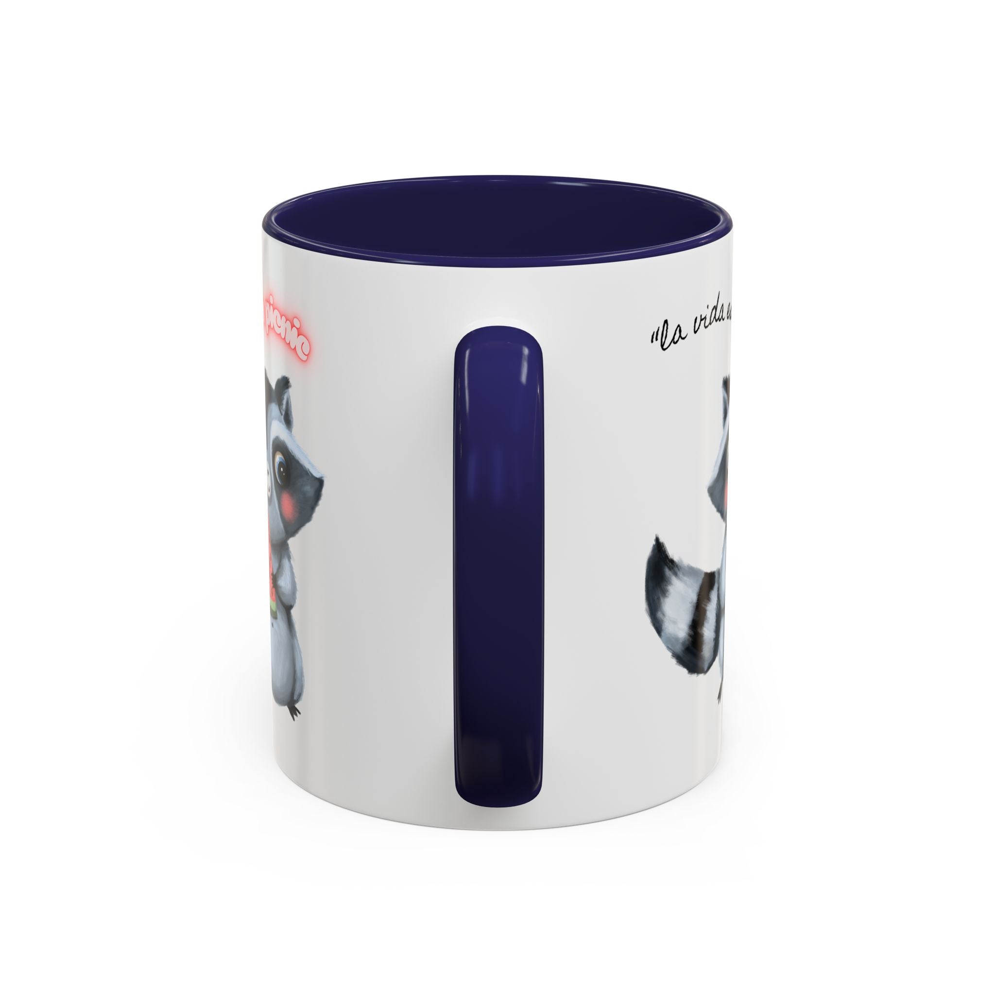 Raccoon-Themed Accent Coffee Mug | Cute Animal Mug for Home, Gift for Coffee Lovers, Nature Lovers, Birthday, Celebrate Life
