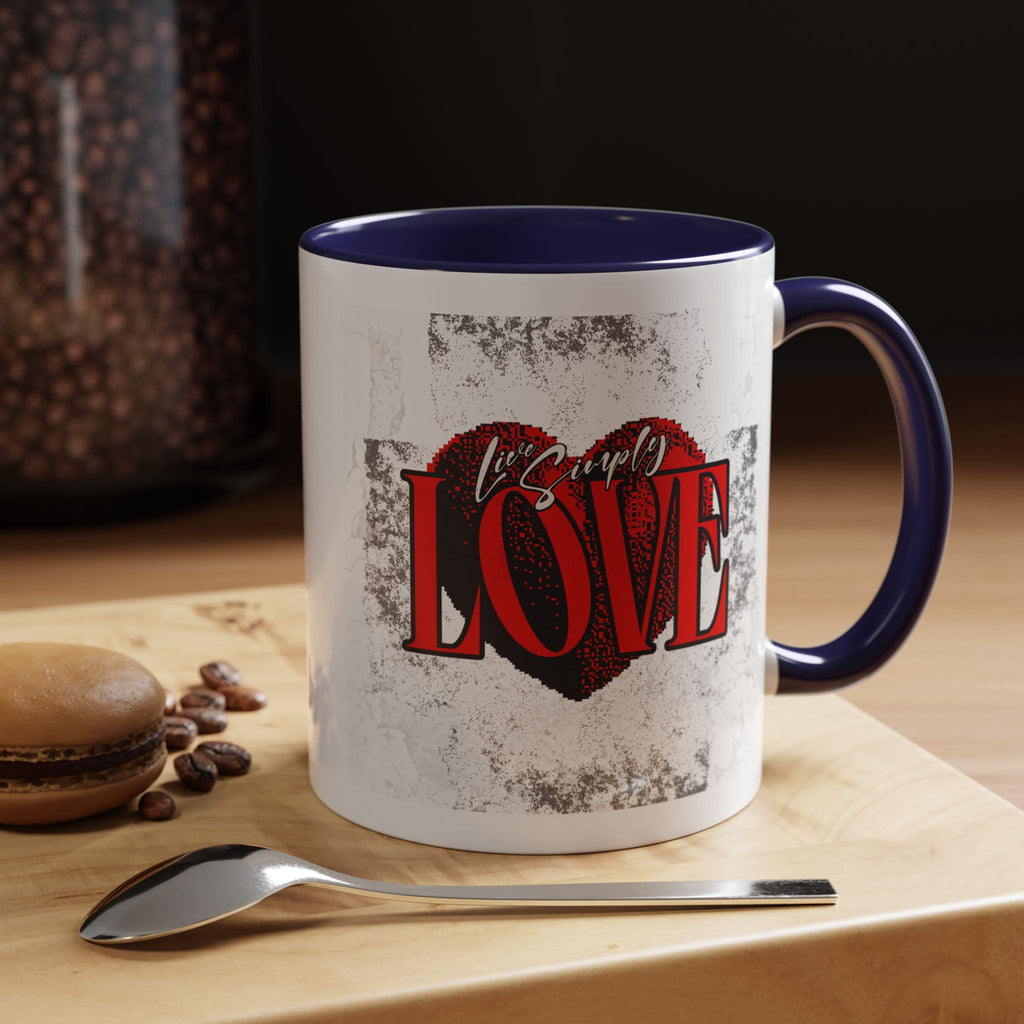 Love Accent Coffee Mug - Perfect Gift for Valentine's Day, Romantic Gift, Heart Mug, Coffee Lovers, Personalized Mug
