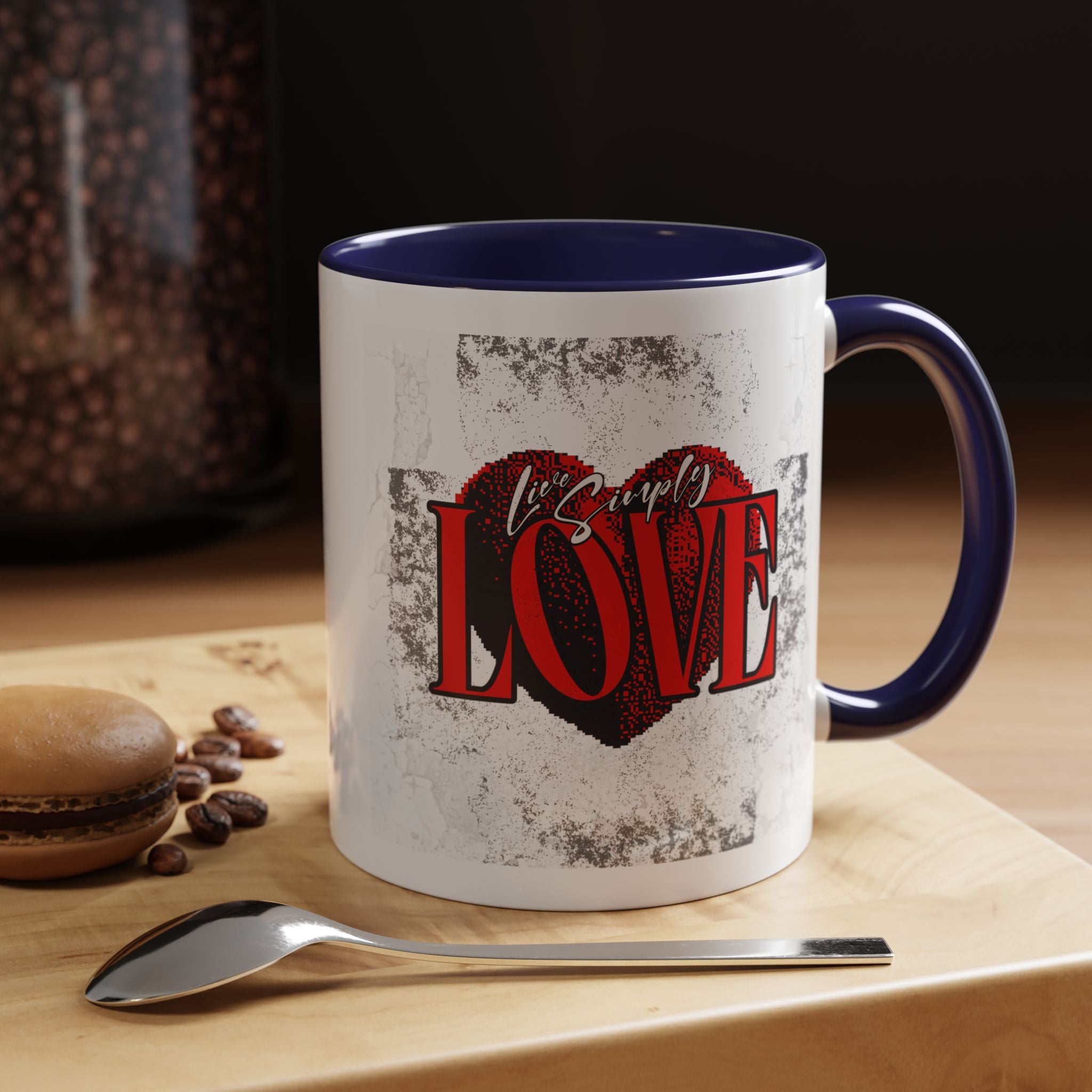 Love Accent Coffee Mug - Perfect Gift for Valentine's Day, Romantic Gift, Heart Mug, Coffee Lovers, Personalized Mug