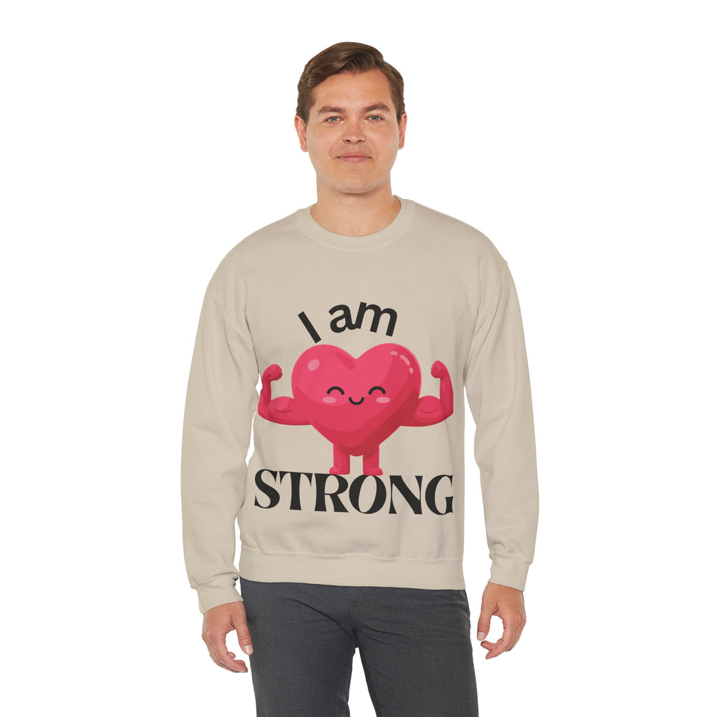 I Am Strong Heart Crewneck Sweatshirt
