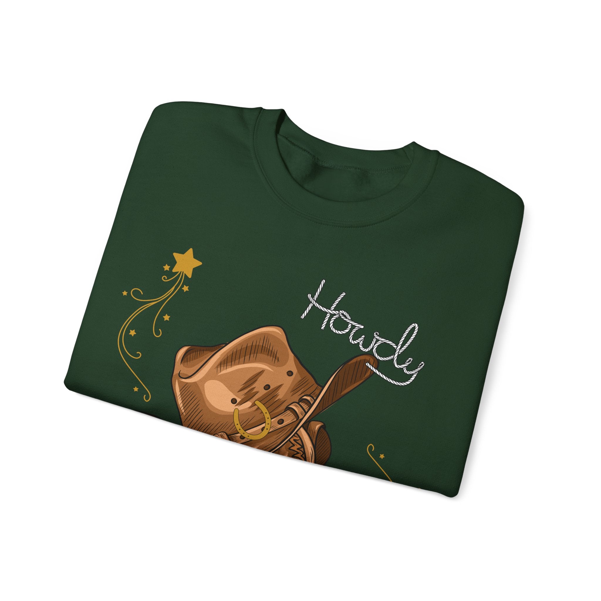 Howdy Cowboy Crewneck Sweatshirt | Unisex Sweatshirt, Western Apparel, Fall Fashion, Gift for Him/Her, Casual Wear