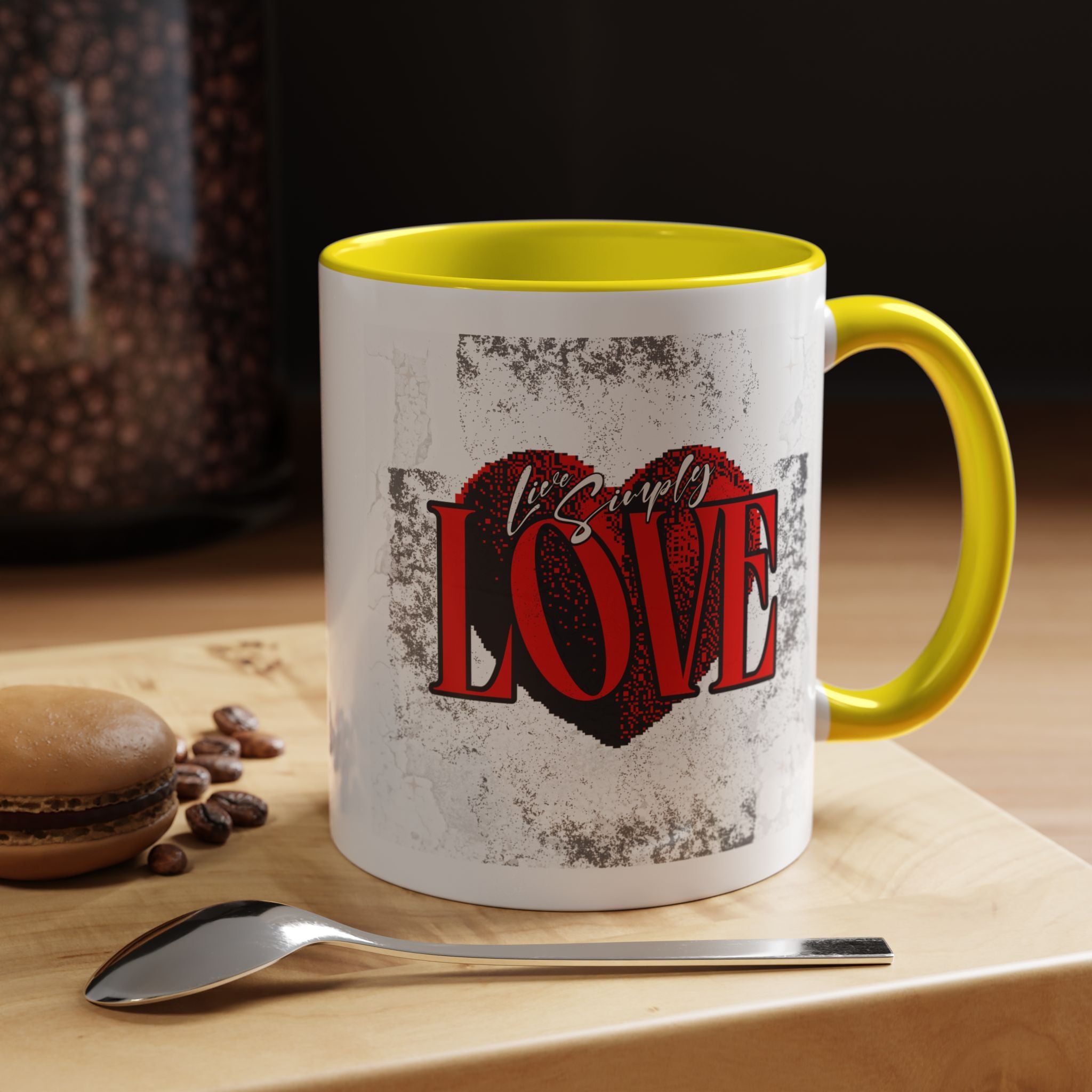 Love Accent Coffee Mug - Perfect Gift for Valentine's Day, Romantic Gift, Heart Mug, Coffee Lovers, Personalized Mug