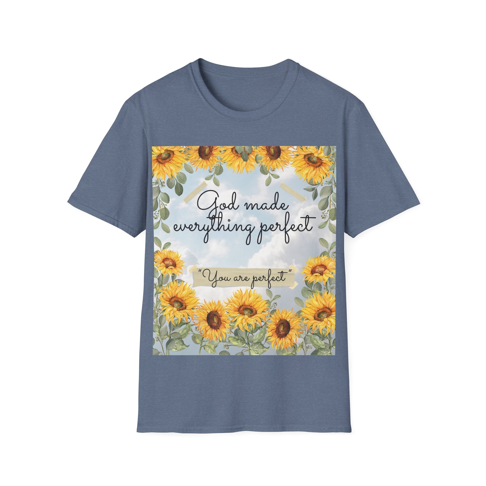 God Made Everything Perfect Sunflower T-Shirt, Inspirational Tee, Gift for Her, Positive Affirmation Apparel, Summer Style, [...]