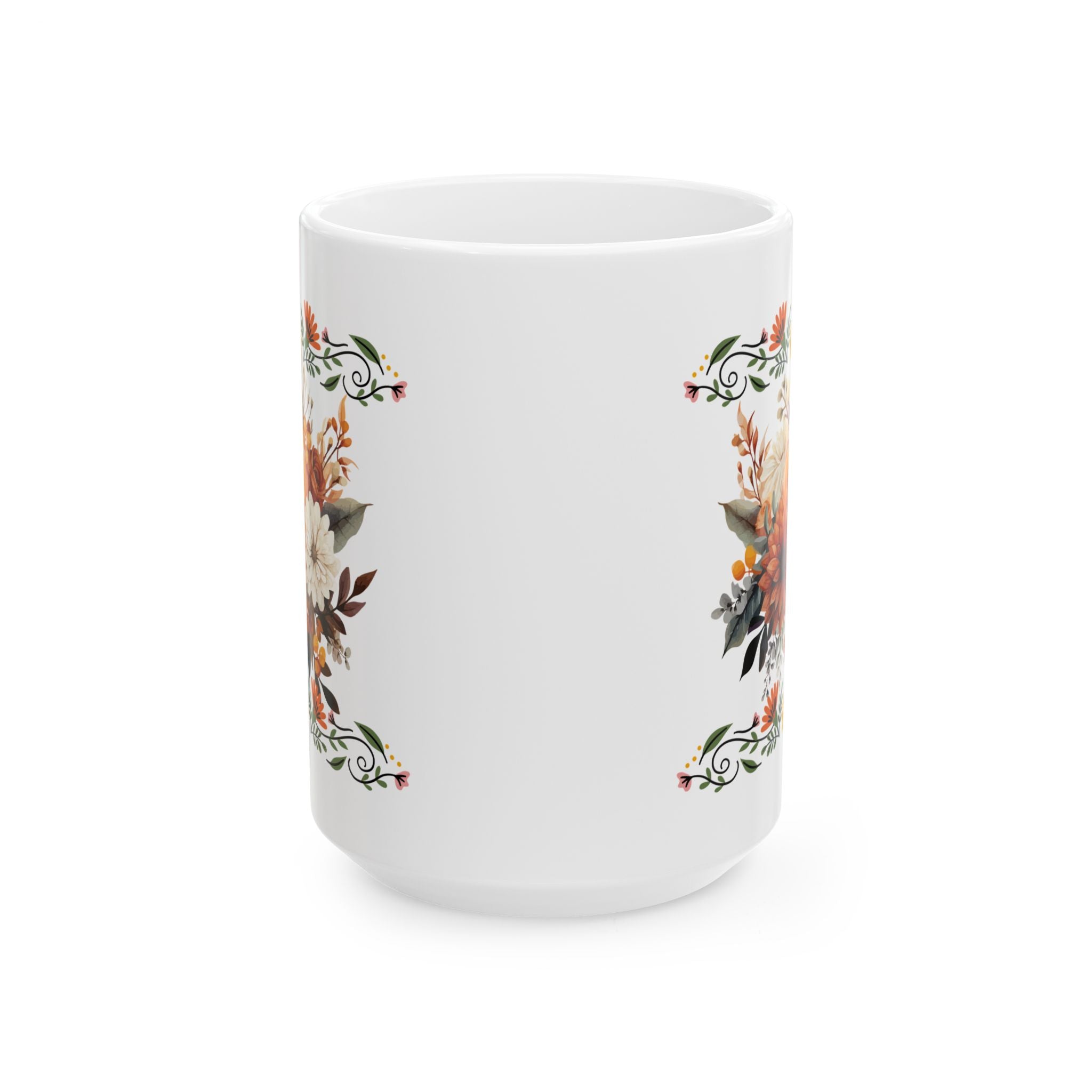 Floral Ceramic Mug - Perfect Gift for Tea Lovers, Home Decor, Coffee Time, Housewarming, Mother's Day