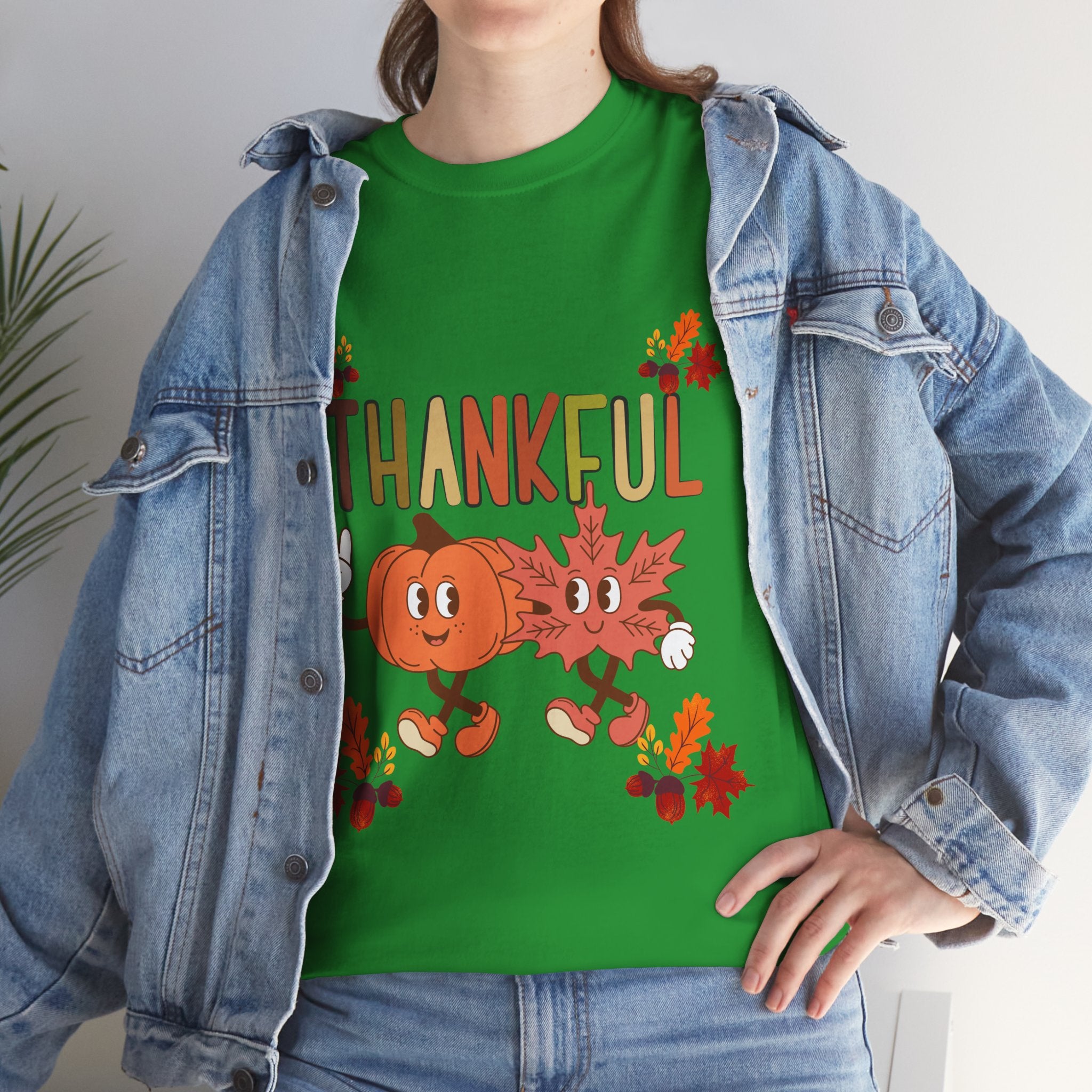 Thankful Fall Unisex Tee, Autumn Shirt, Thanksgiving Gift, Cute Graphic T-Shirt, Seasonal Wear, Holiday Apparel