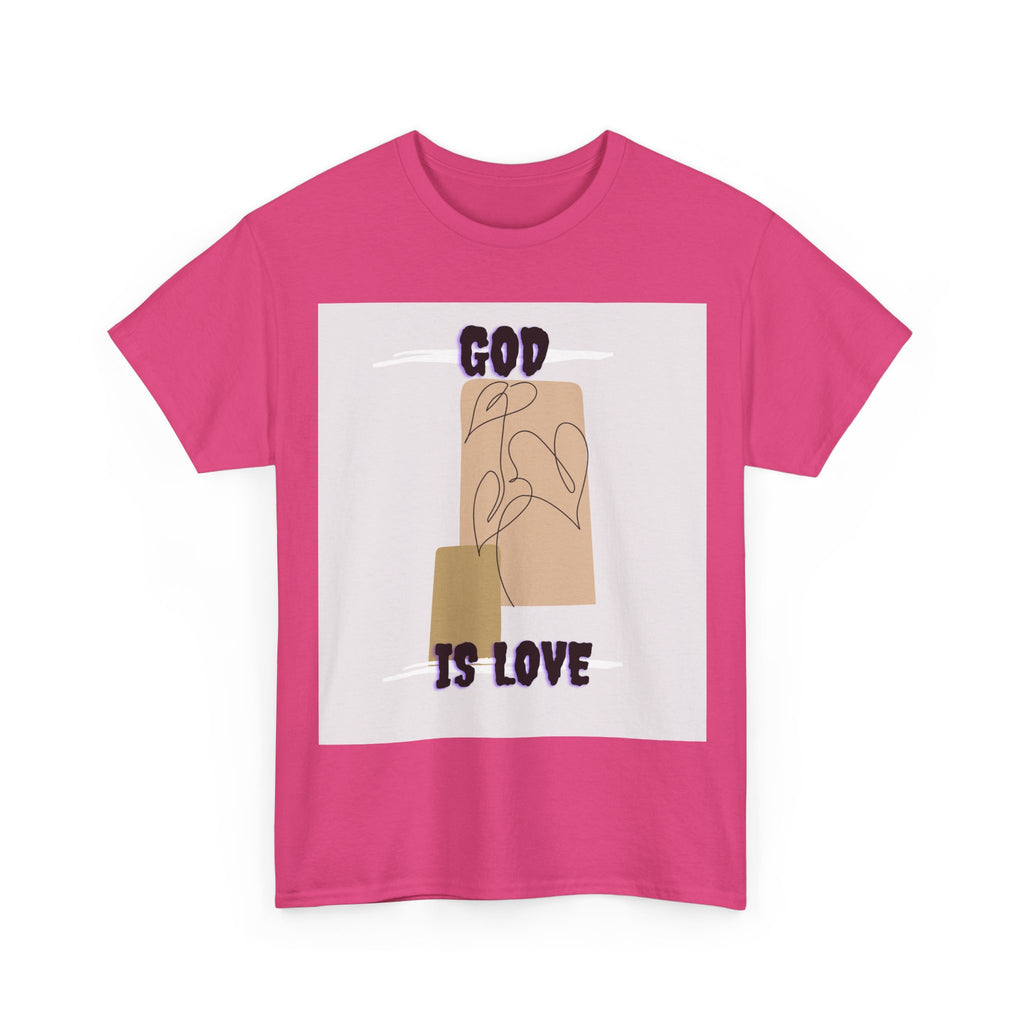 God Is Love Unisex Heavy Cotton Tee, Inspirational T-Shirt, Faith-Based Apparel, Christian Gift, Everyday Wear