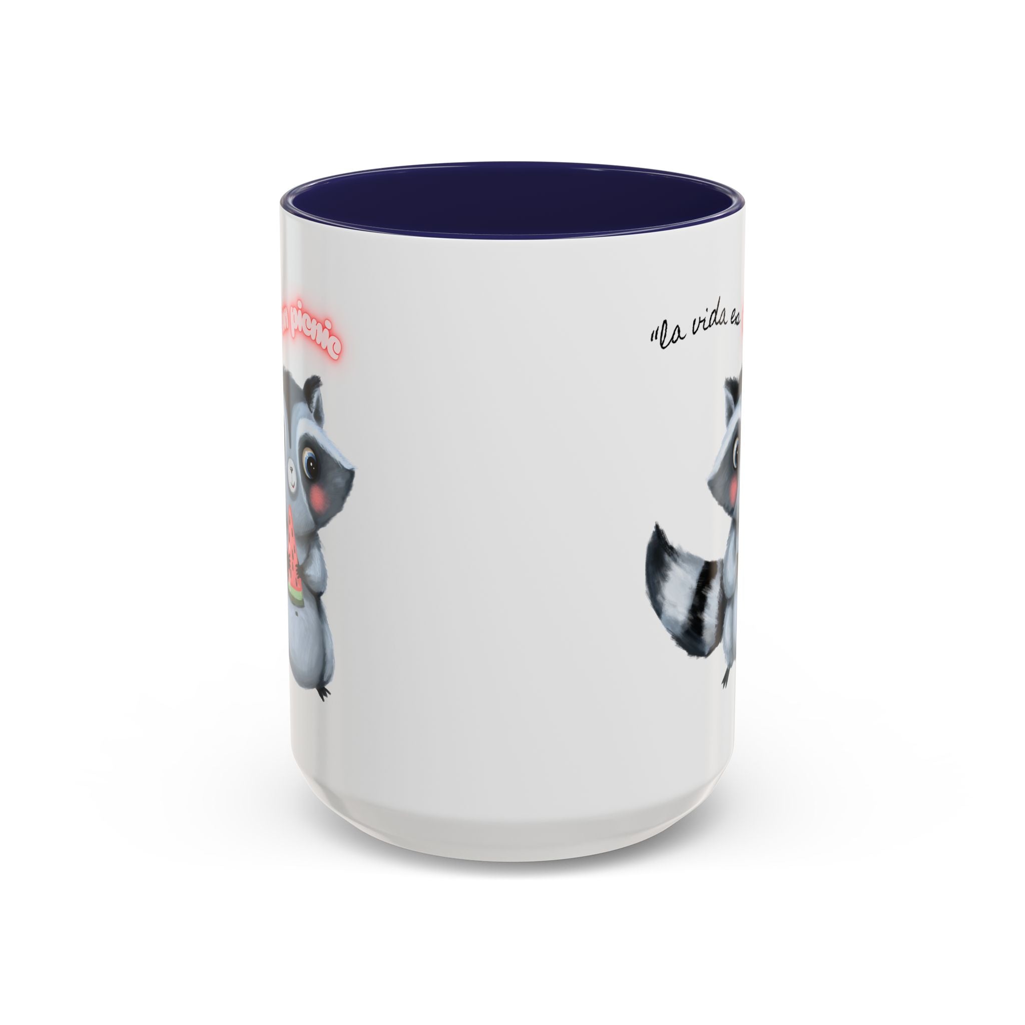Raccoon-Themed Accent Coffee Mug | Cute Animal Mug for Home, Gift for Coffee Lovers, Nature Lovers, Birthday, Celebrate Life