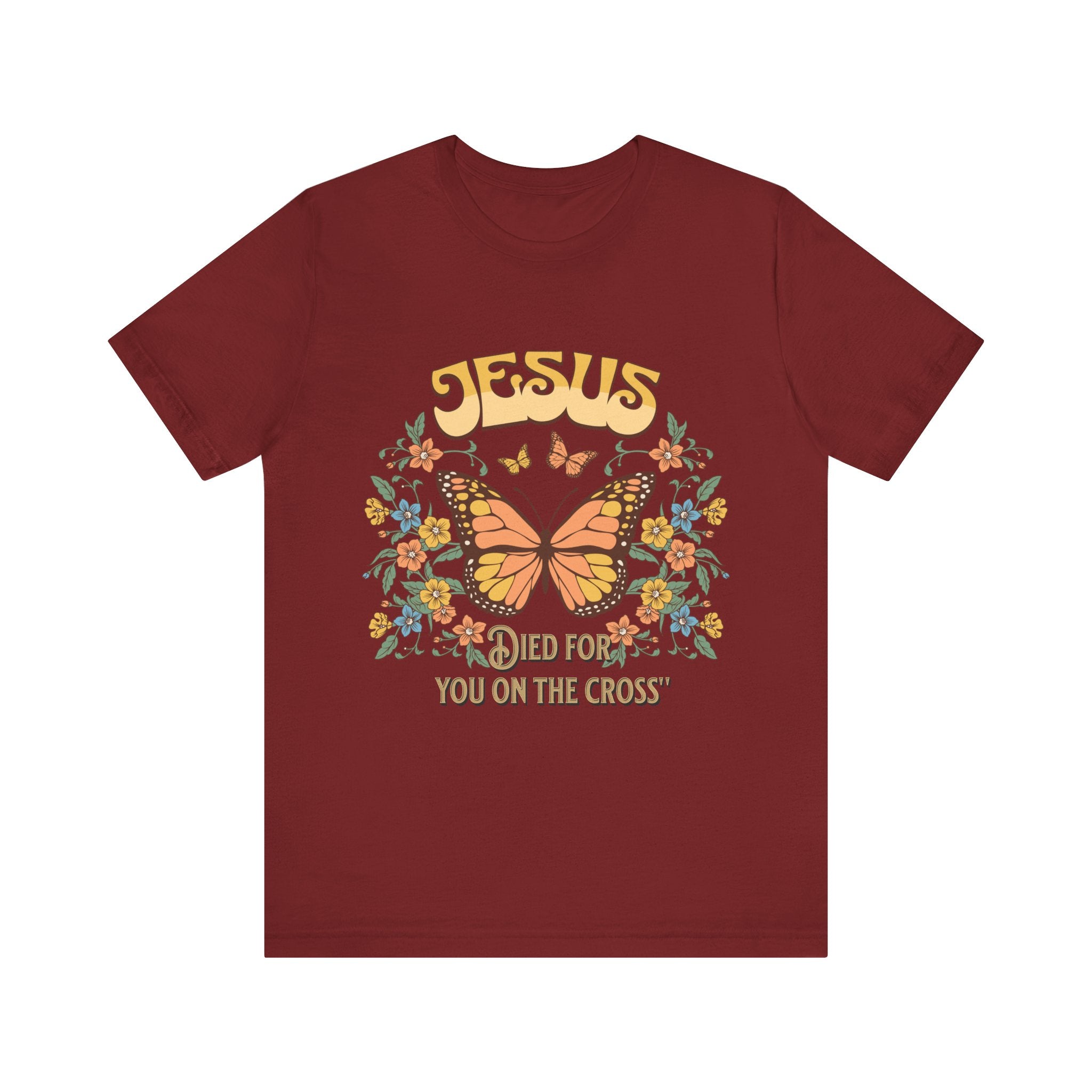 Jesus Butterfly Tee, Vintage Inspired Christian Unisex T-Shirt, Faith Apparel, Religious Gift, Casual Wear