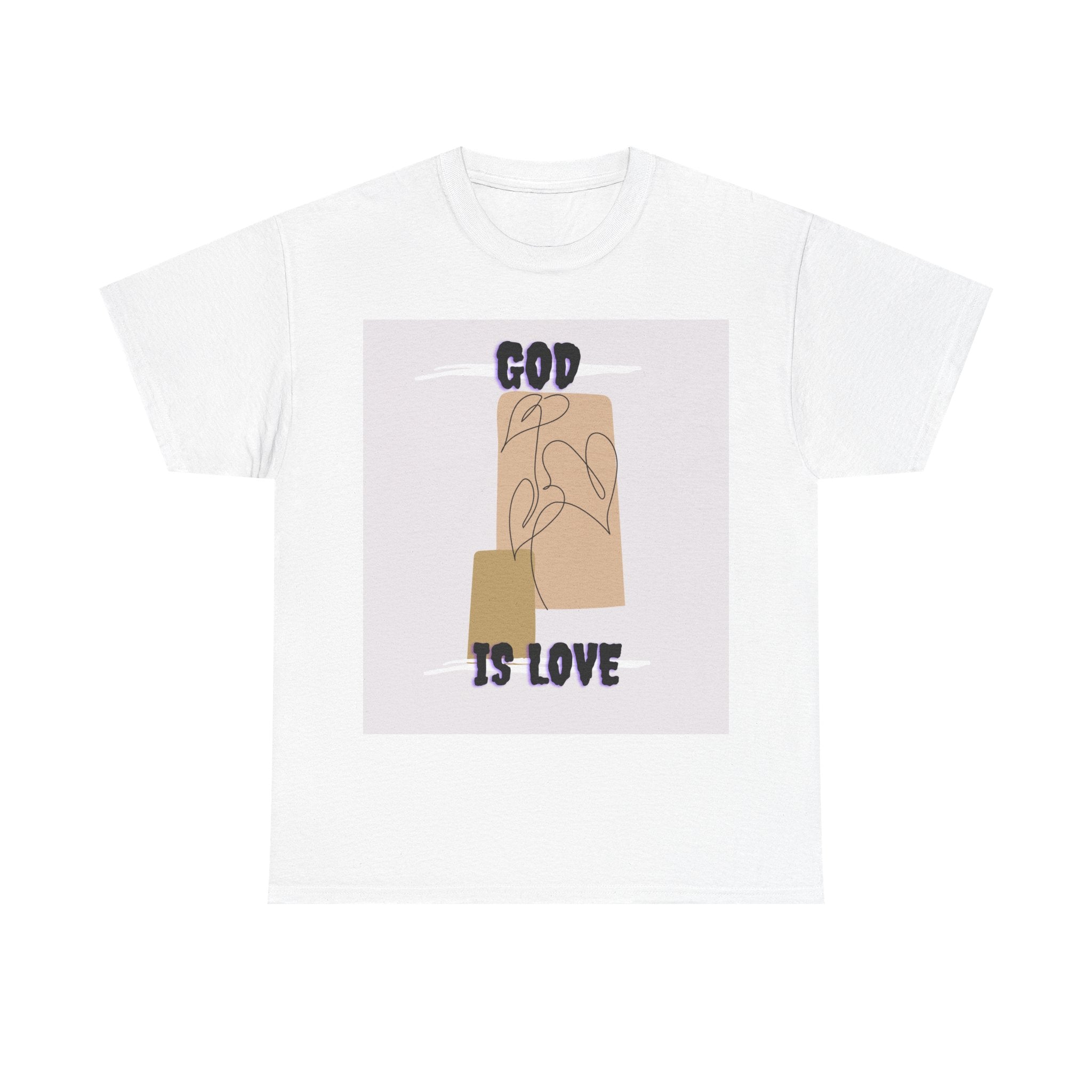 God Is Love Unisex Heavy Cotton Tee, Inspirational T-Shirt, Faith-Based Apparel, Christian Gift, Everyday Wear