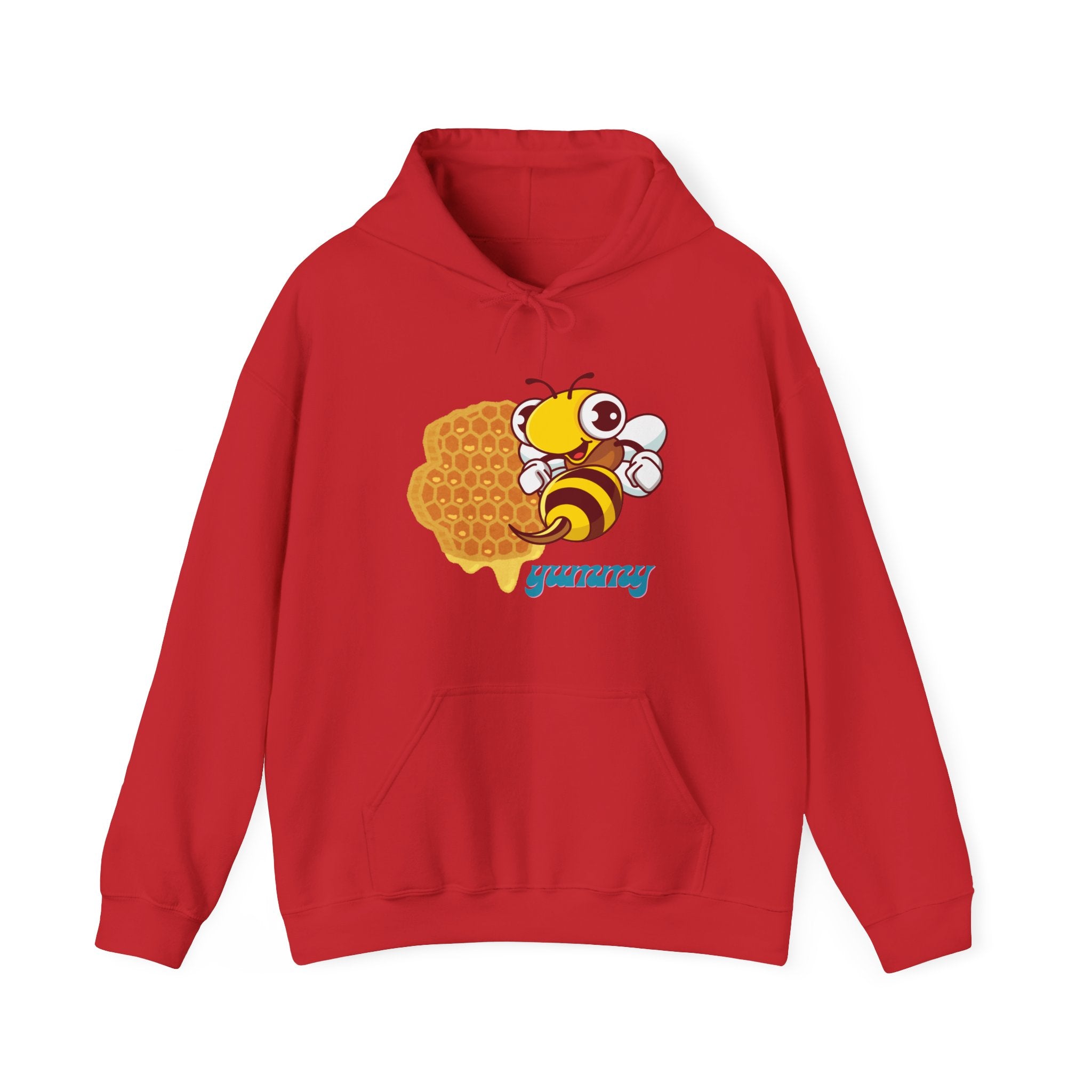 Cute Bee & Waffle Hoodie, Yummy Food Sweatshirt, Unisex Gift for Food Lovers, Cozy Casual Wear, Great for Birthdays & Celebrations