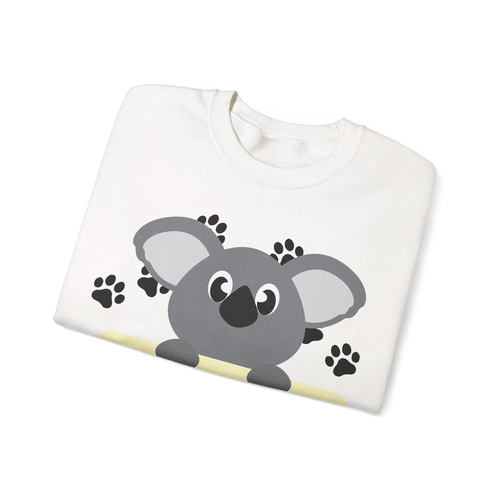 Cute Koala Hello Sweatshirt, Unisex Cozy Crewneck, Pet Lover Gift, Animal Lover Apparel, Fun Casual Wear, Cute Graphic Sweater