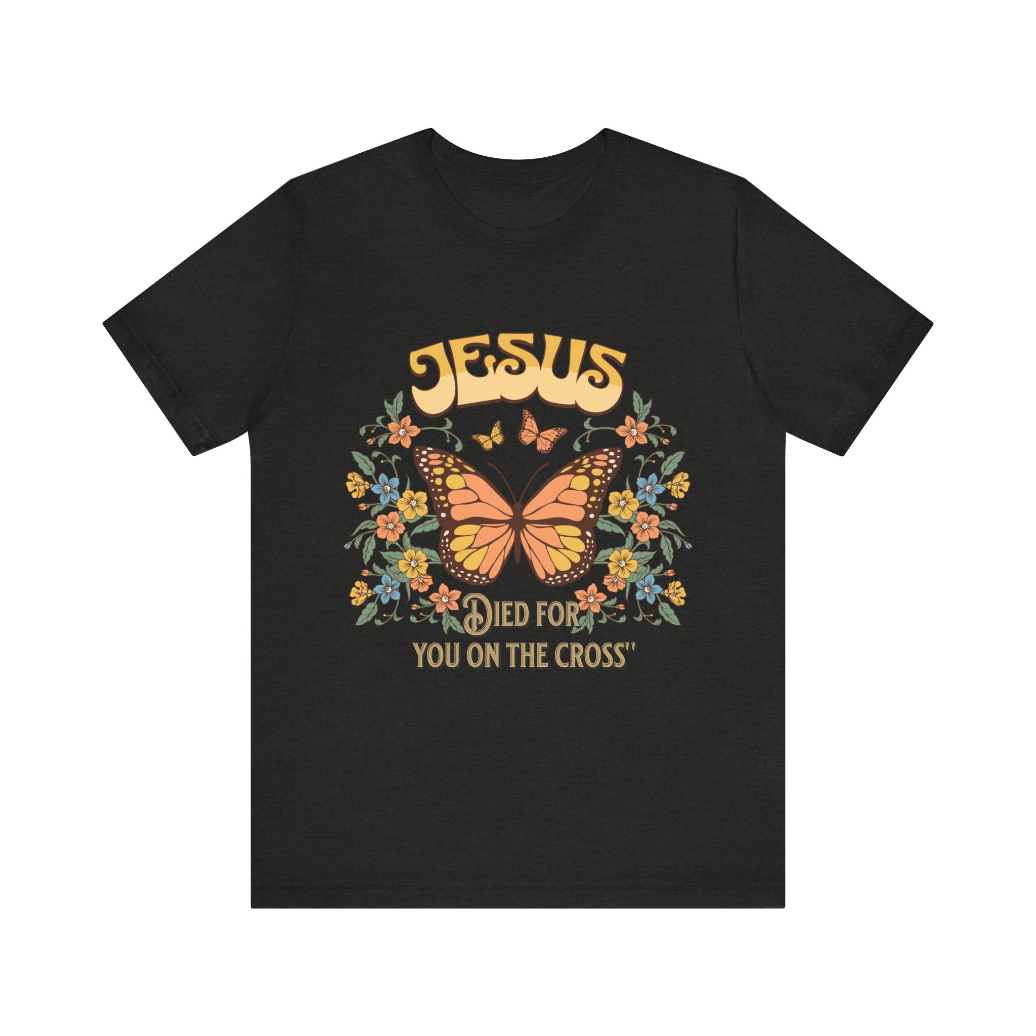 Jesus Butterfly Tee, Vintage Inspired Christian Unisex T-Shirt, Faith Apparel, Religious Gift, Casual Wear