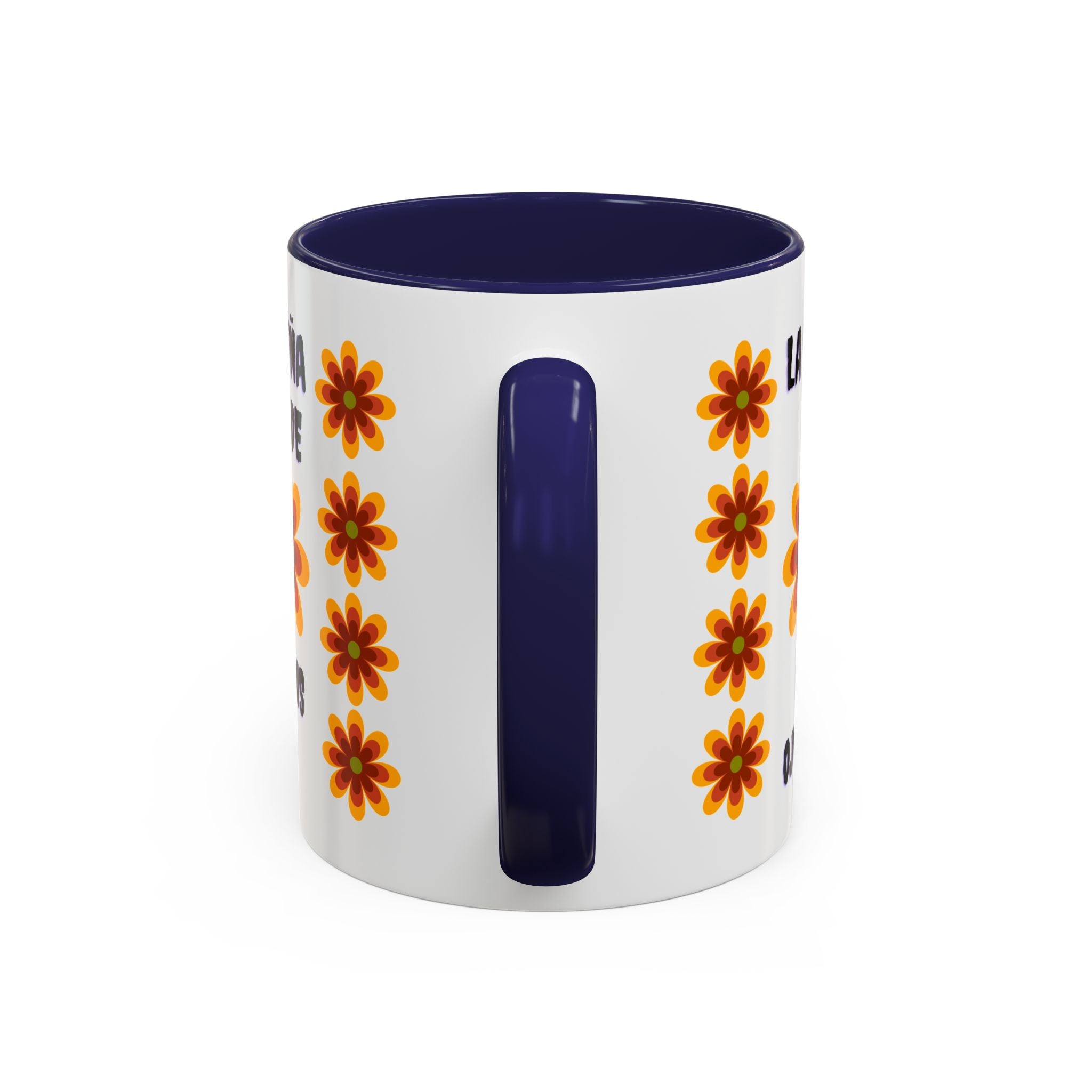 Bright Floral Accent Coffee Mug for Gifts, Home Decor, Coffee Lovers, Spanish Quote, Perfect for Special Occasions