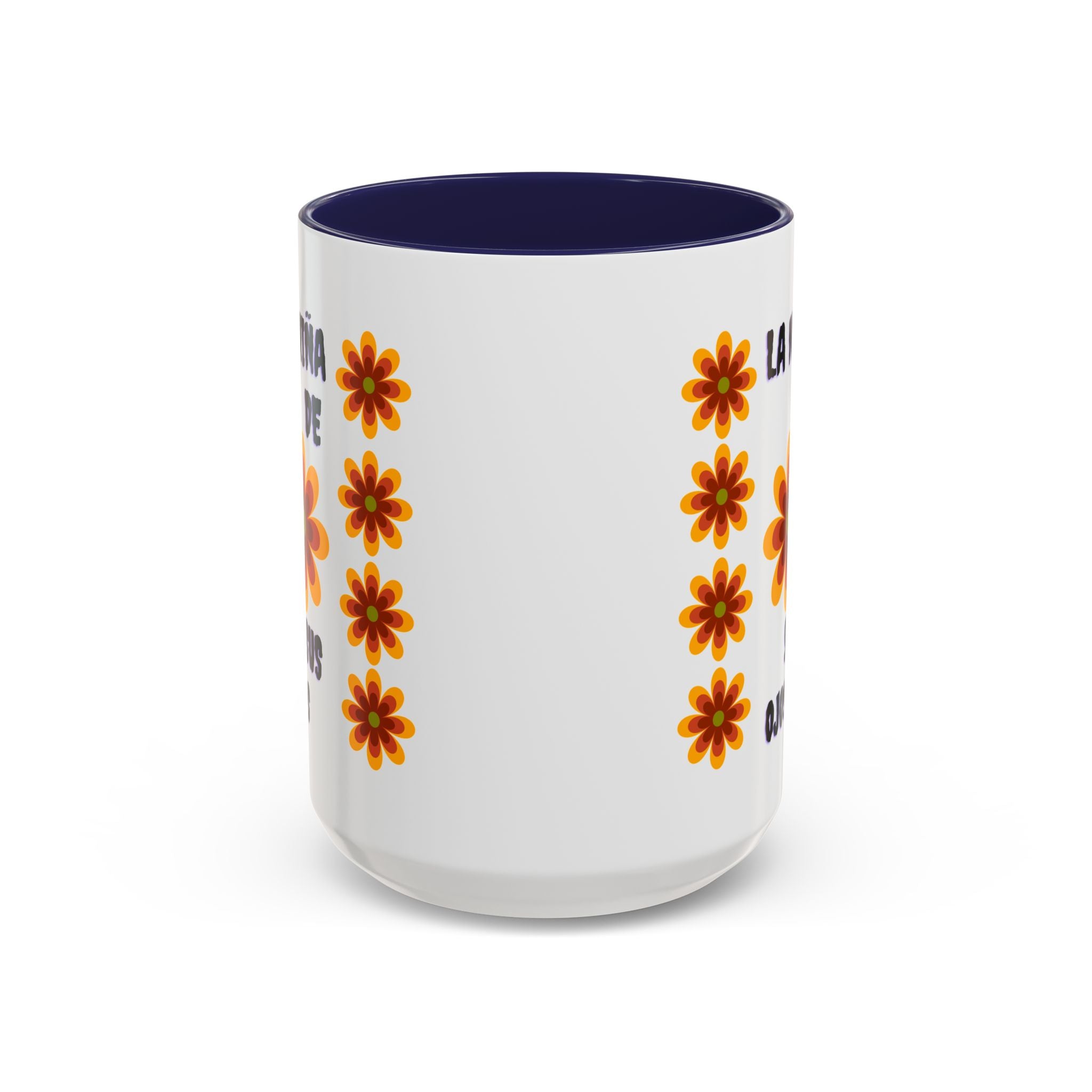 Bright Floral Accent Coffee Mug for Gifts, Home Decor, Coffee Lovers, Spanish Quote, Perfect for Special Occasions