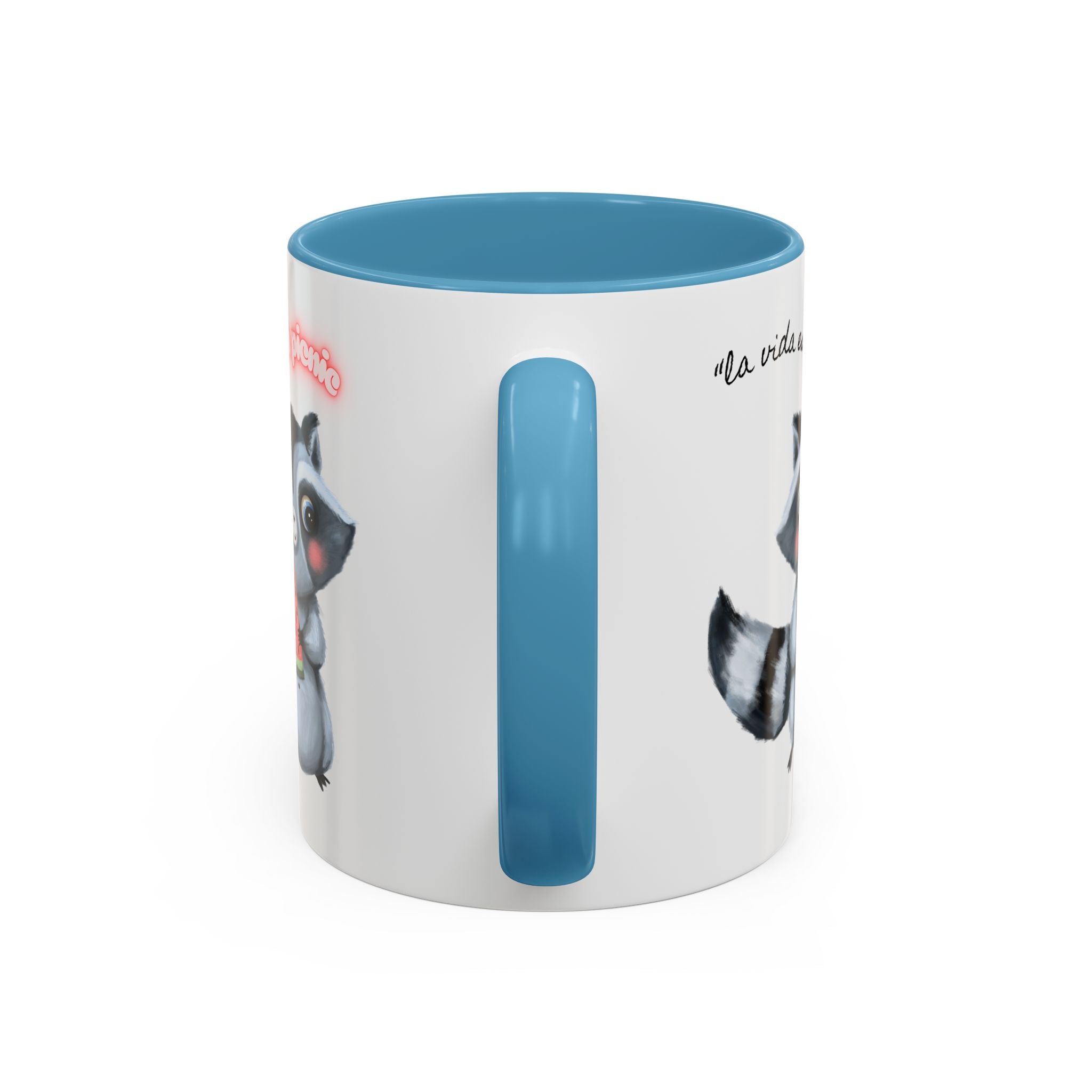 Raccoon-Themed Accent Coffee Mug | Cute Animal Mug for Home, Gift for Coffee Lovers, Nature Lovers, Birthday, Celebrate Life
