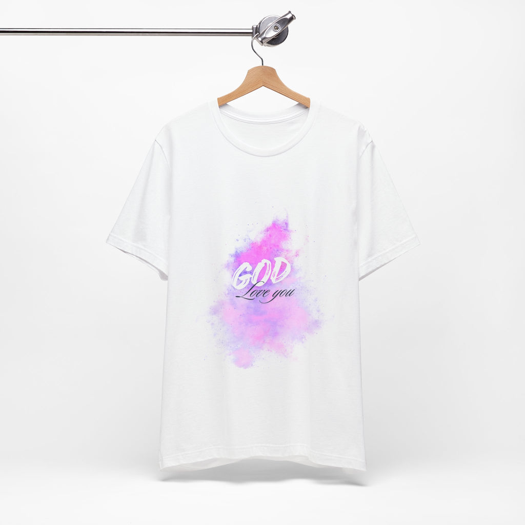 God Love You Tee - Inspirational Short Sleeve Shirt, Faith-Based Gift, Christian Apparel, Motivational T-Shirt, Perfect for Worship