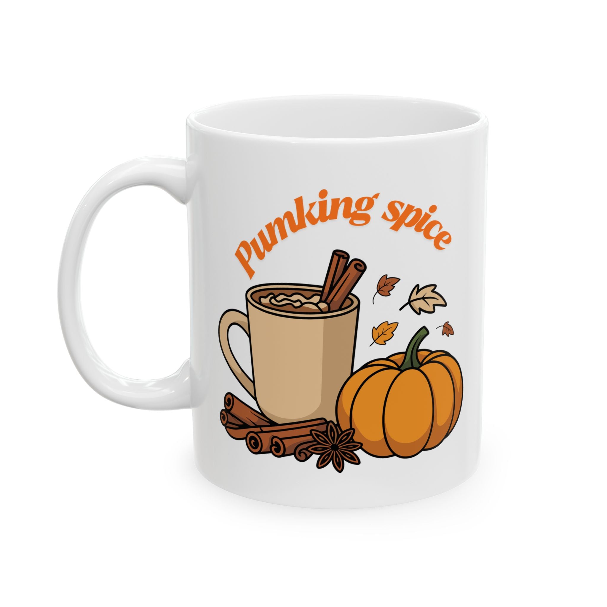 Fall Pumpkin Spice Ceramic Mug | Cozy Autumn Mug, Coffee Lover Gift, Home Decor, Fall Decor, Seasonal Drinkware