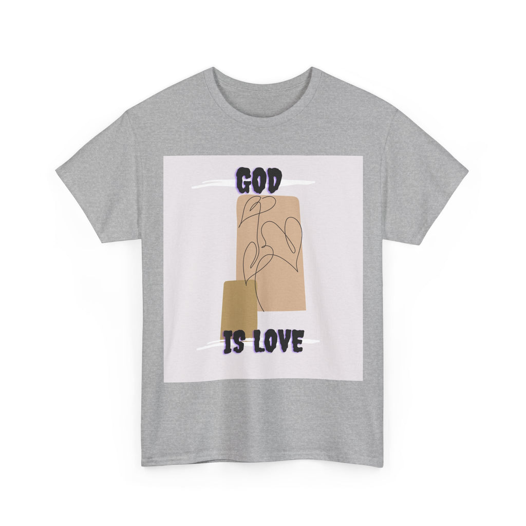 God Is Love Unisex Heavy Cotton Tee, Inspirational T-Shirt, Faith-Based Apparel, Christian Gift, Everyday Wear