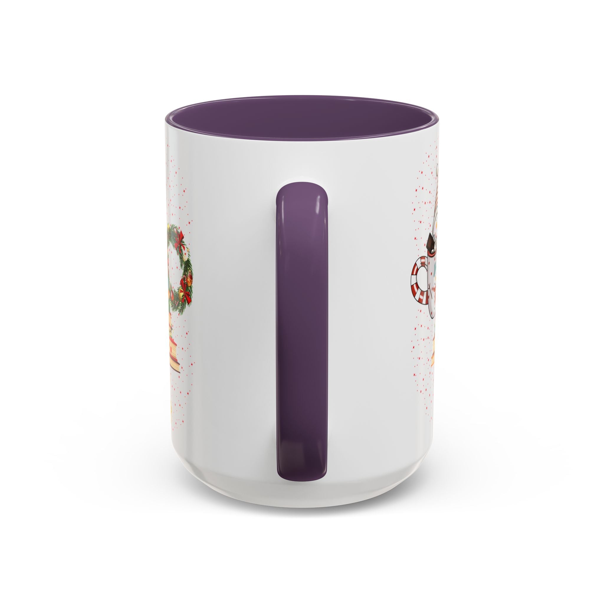Christmas Book Tree Coffee Mug — Merry Christmas Accent Mug (11/15oz)