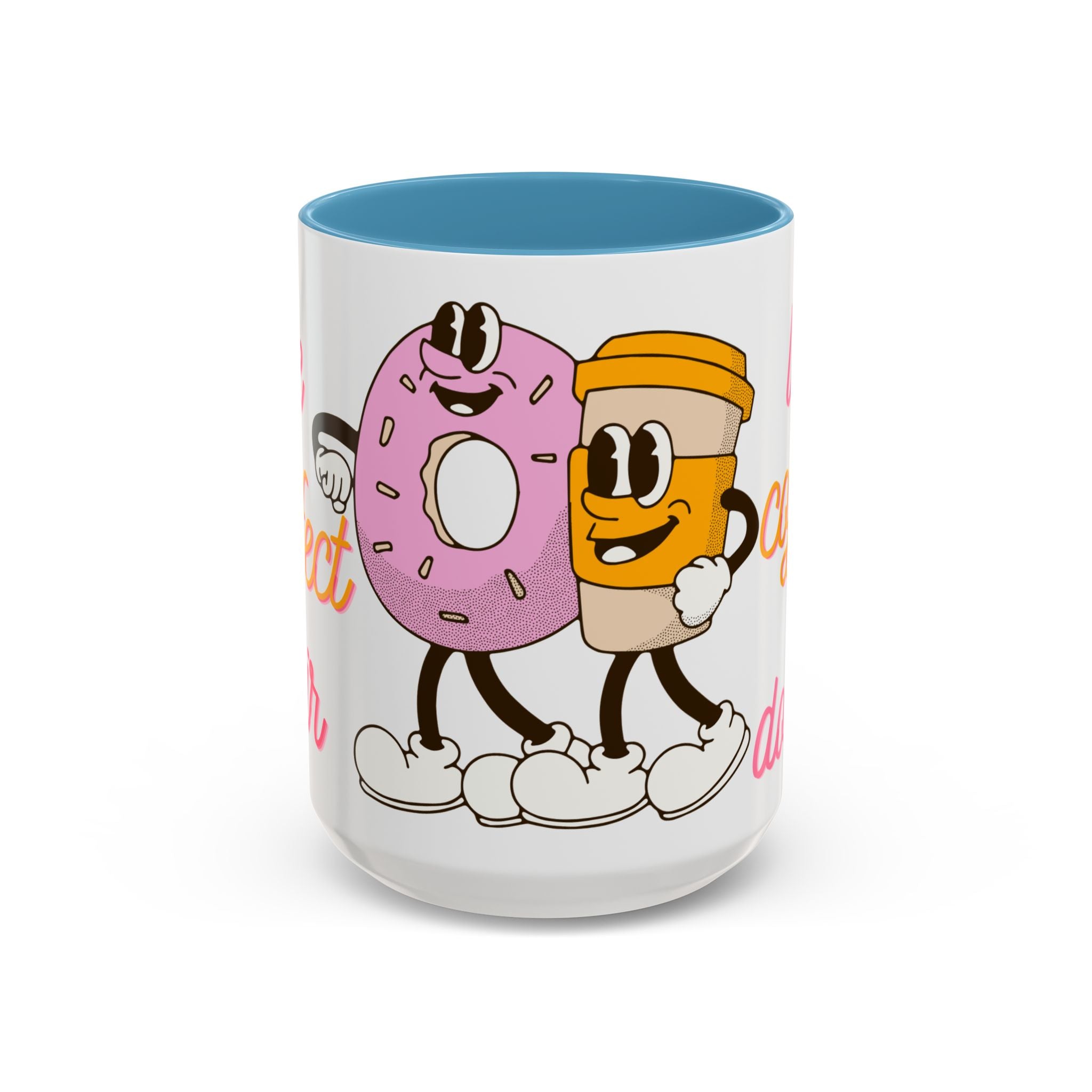 Like Coffee & Donuts Accent Coffee Mug — Cute Donut & Coffee Cup Design (11/15oz)