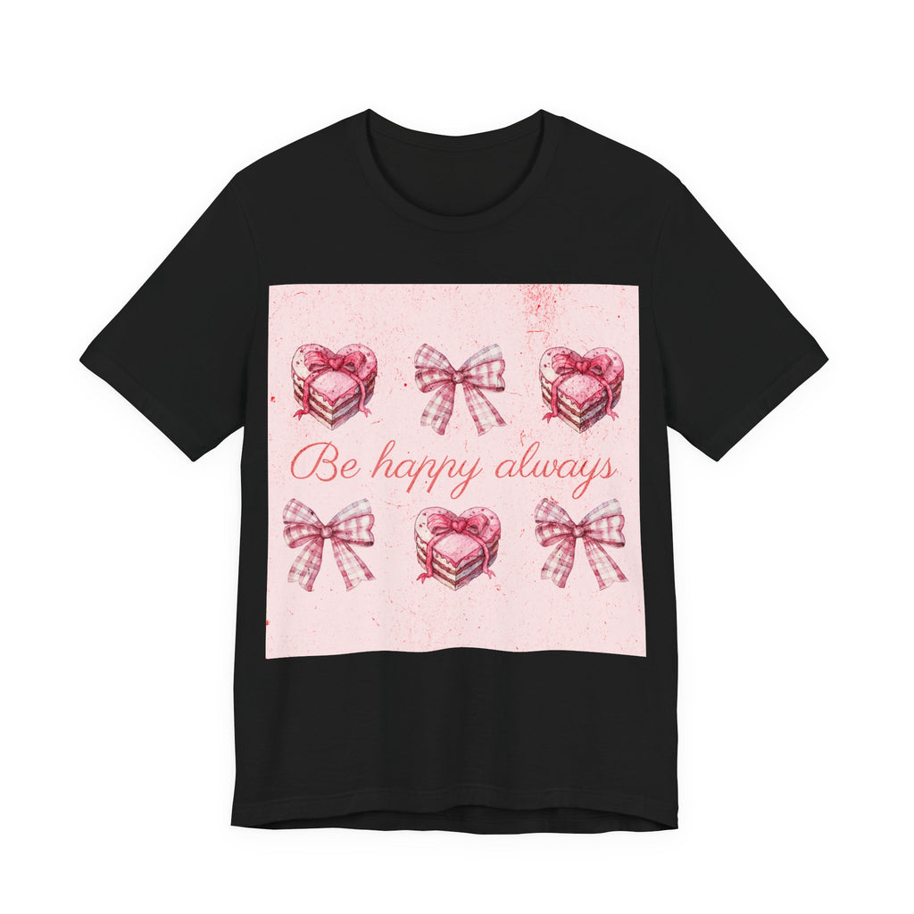 Happy Hearts Tee, Casual Gift T-Shirt, Positive Vibes Shirt, Birthday Outfit, Everyday Wear, Cheerful Top