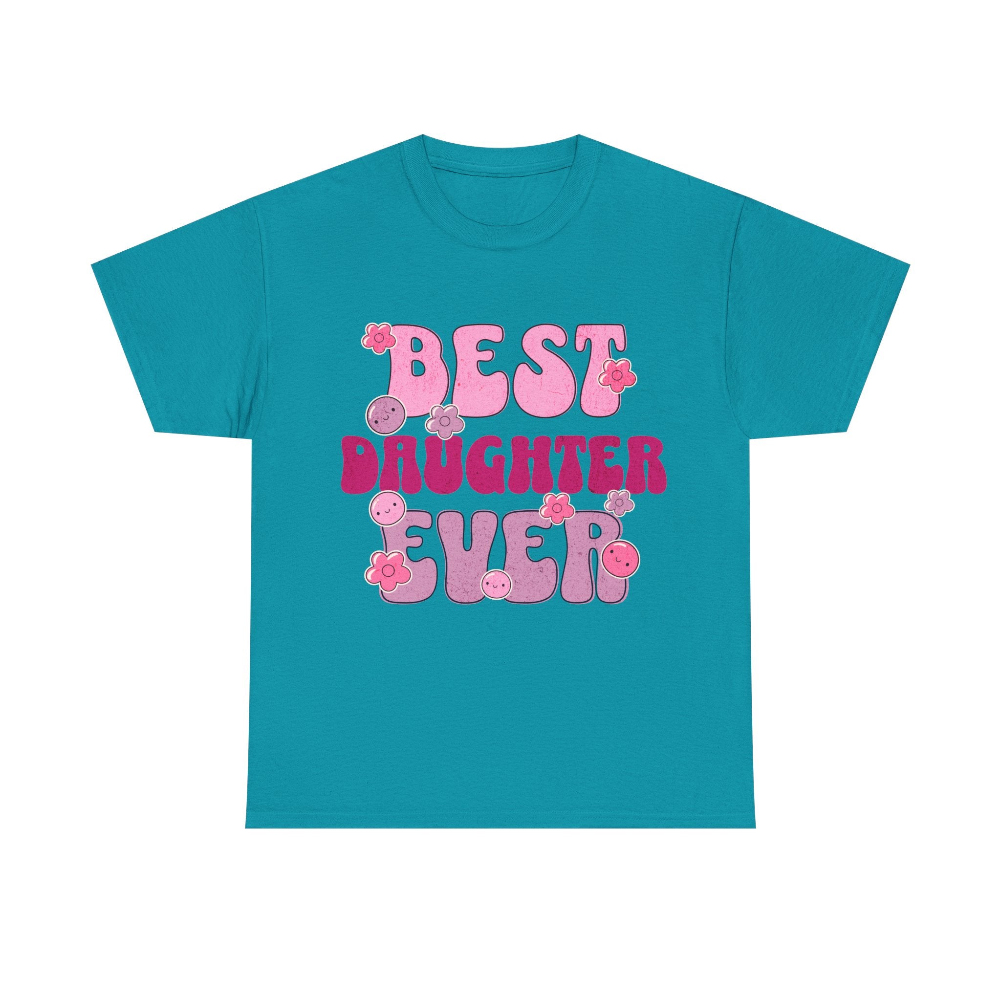 Best Daughter Ever T-Shirt — Cute Pink Retro Typography Tee for Daughters, Mother's Day Gift