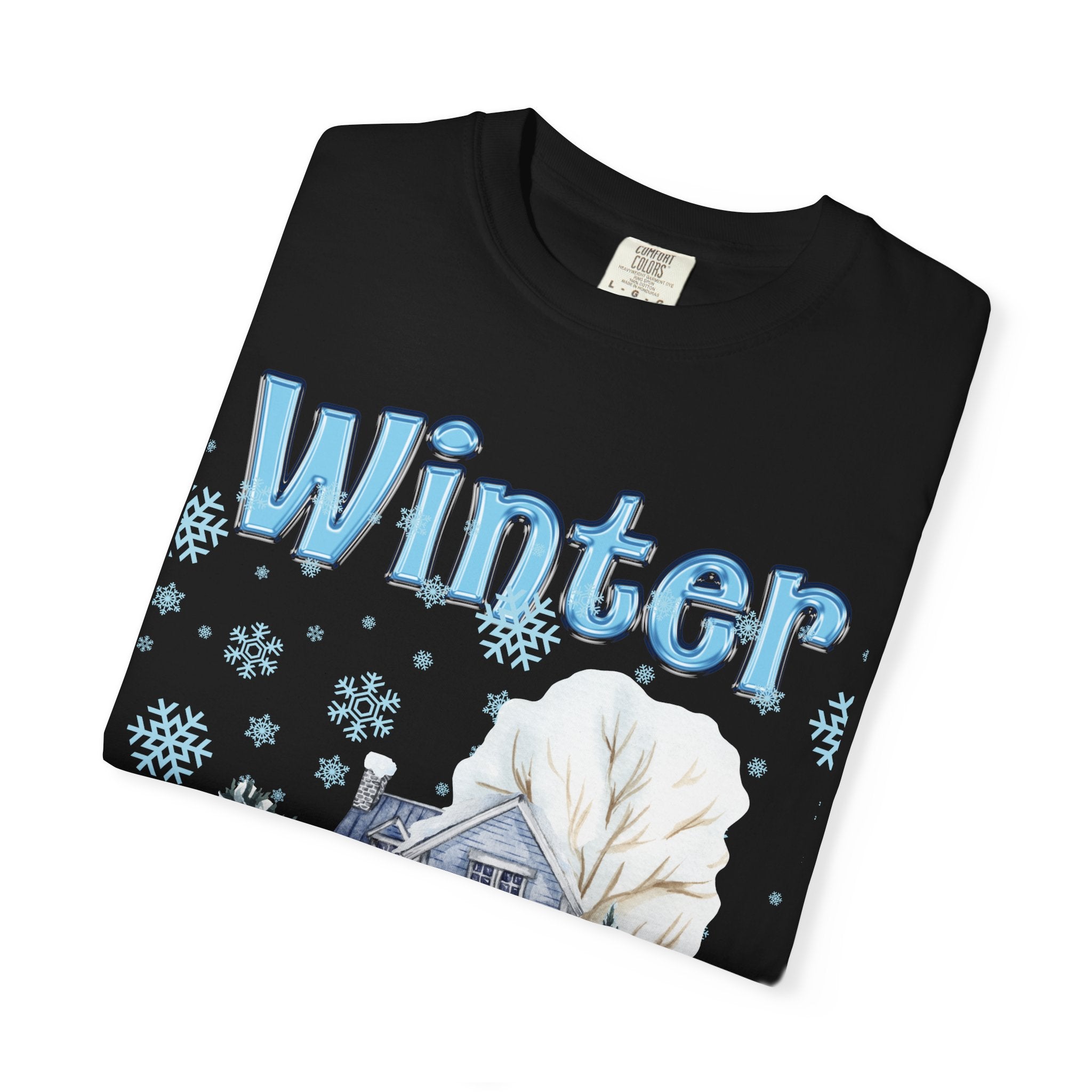 Winter-Themed Unisex Garment-Dyed T-shirt