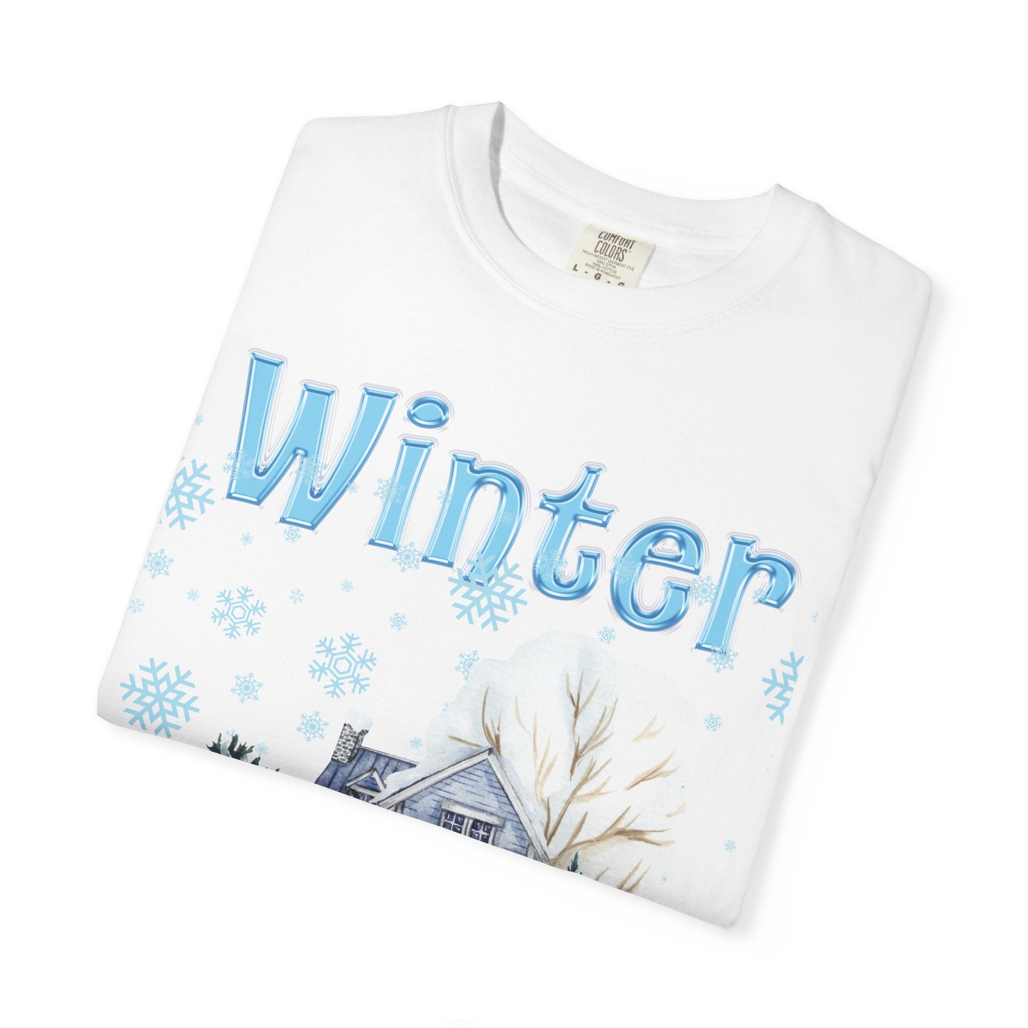 Winter-Themed Unisex Garment-Dyed T-shirt