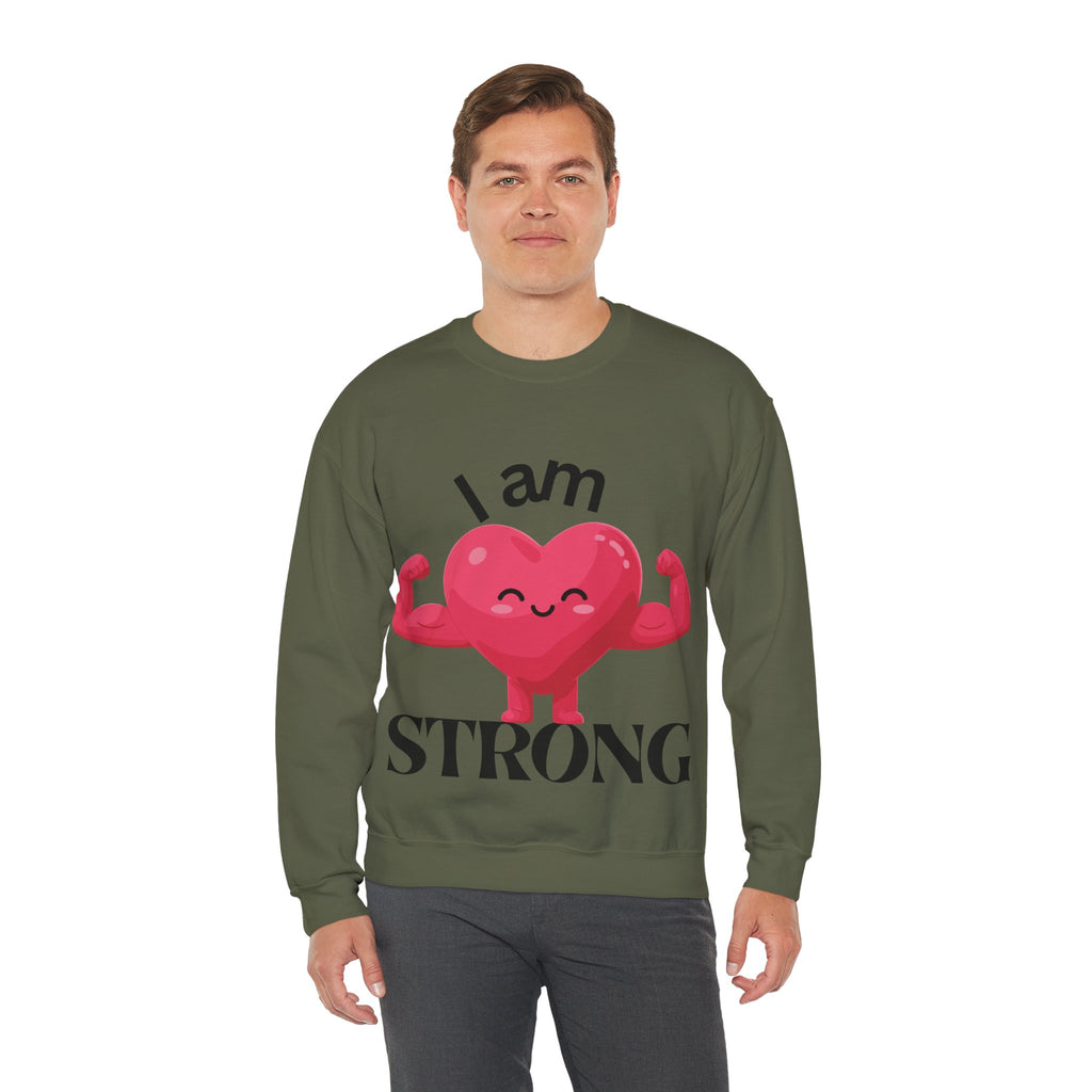 I Am Strong Heart Crewneck Sweatshirt