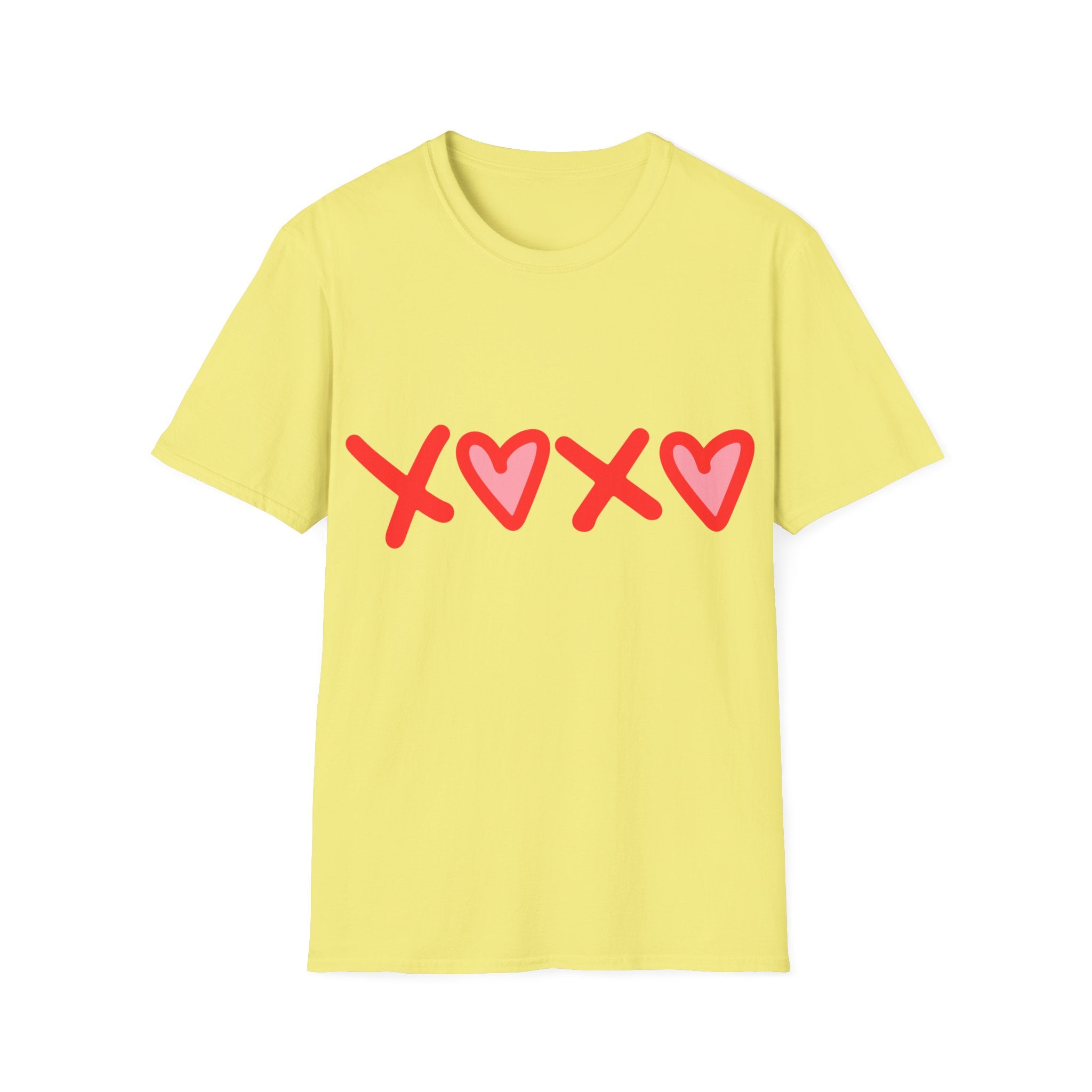 XX Valentine’s Day Tee – Cute Red Heart Hugs & Kisses T-Shirt