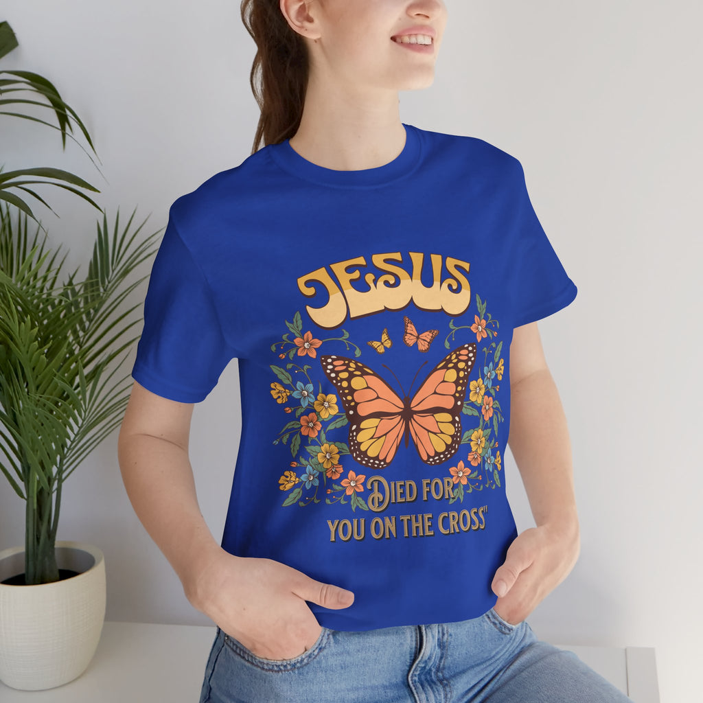 Jesus Butterfly Tee, Vintage Inspired Christian Unisex T-Shirt, Faith Apparel, Religious Gift, Casual Wear
