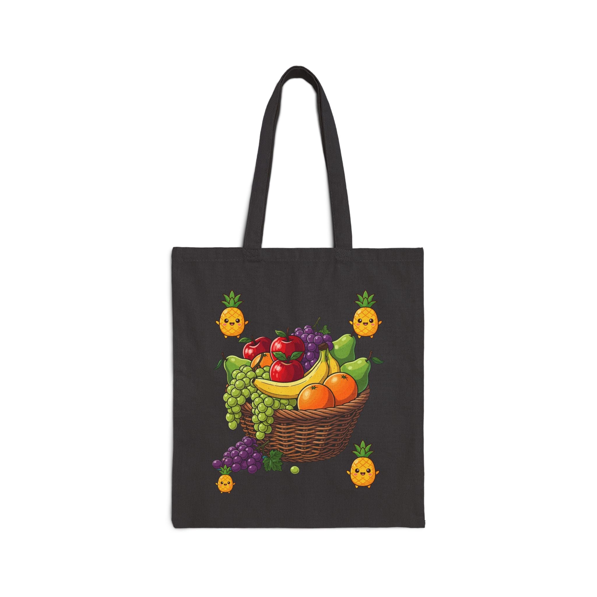 Fruit Basket Canvas Tote — Cute Pineapple Charm Grocery Bag