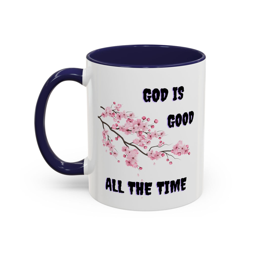 Inspirational Coffee Mug - God is Good, Floral Design, Gift for Faith Friends, Perfect for Mother's Day, Church Gatherings, Daily Motivation
