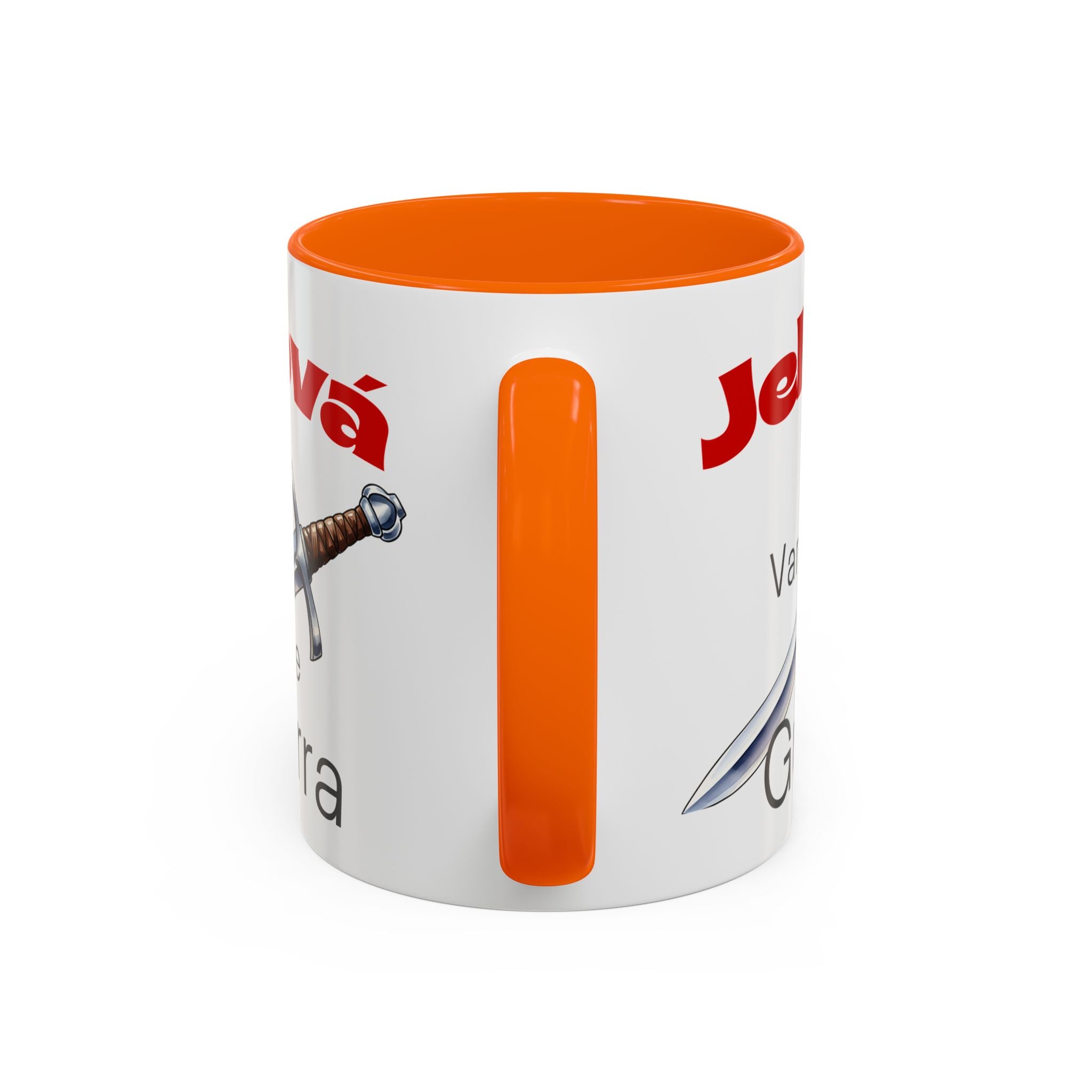 Jehovah Es Varón de Guerra Coffee Mug — Spanish Faith Sword Accent Mug (11/15oz)