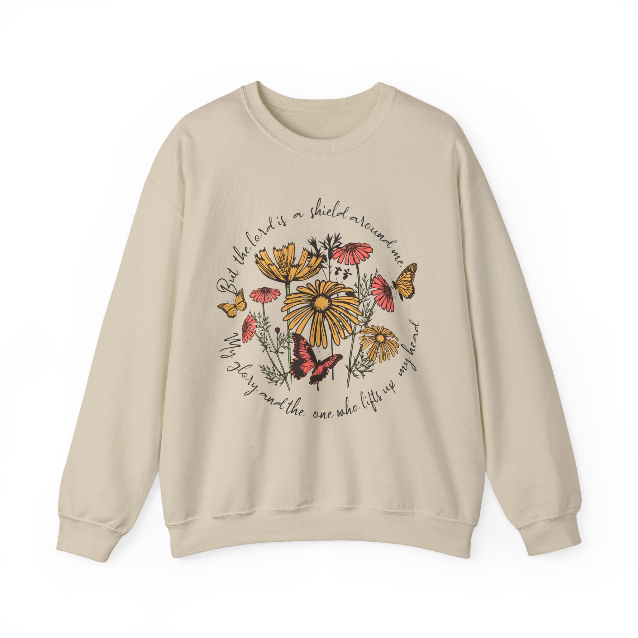 Nature-Inspired Inspirational Sweatshirt for All Seasons, Motivational Gift for Her, Floral Crewneck, Comfortable Everyday Wear, [...]