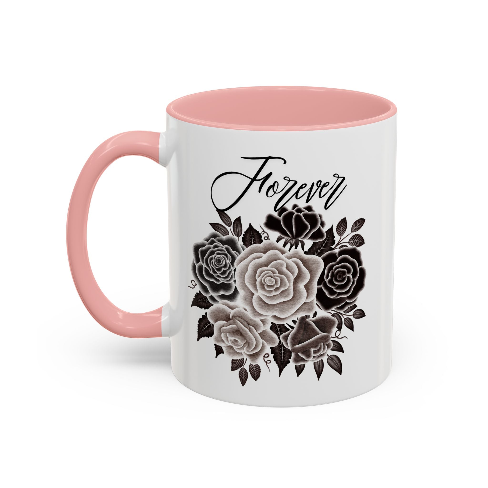 Elegant Floral Accent Coffee Mug for Coffee Lovers, Gift for Her, Home Decor, Valentine's Day, Birthday