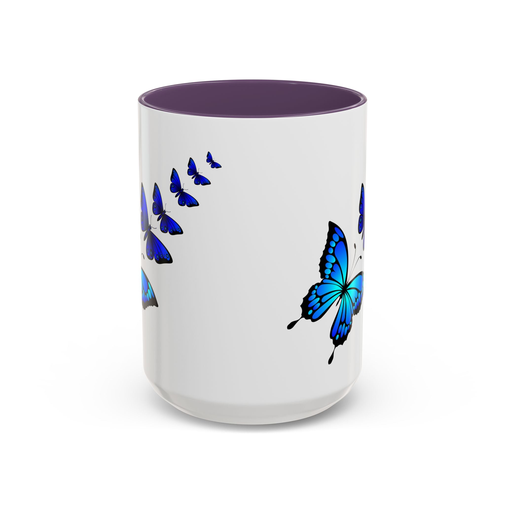 Butterfly Accent Coffee Mug | Colorful Butterfly Design | Perfect Gift for Nature Lovers | Home & Office Decor | 11oz & 15oz