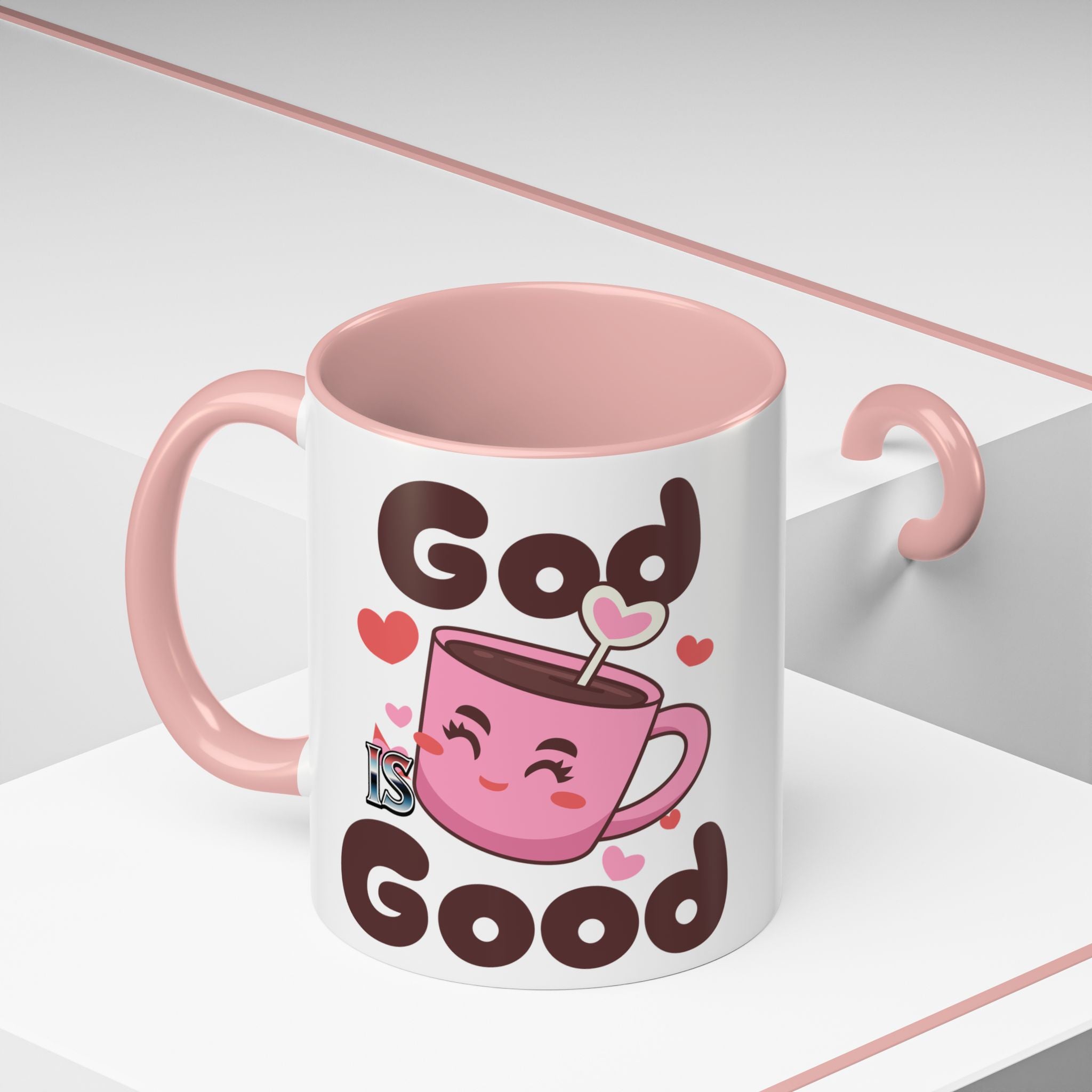 Cute God is Good Coffee Mug | Love Inspired Drinkware for Coffee Lovers, Gift for Friends, Anniversaries, Home Decor, Faith-Based Gifts