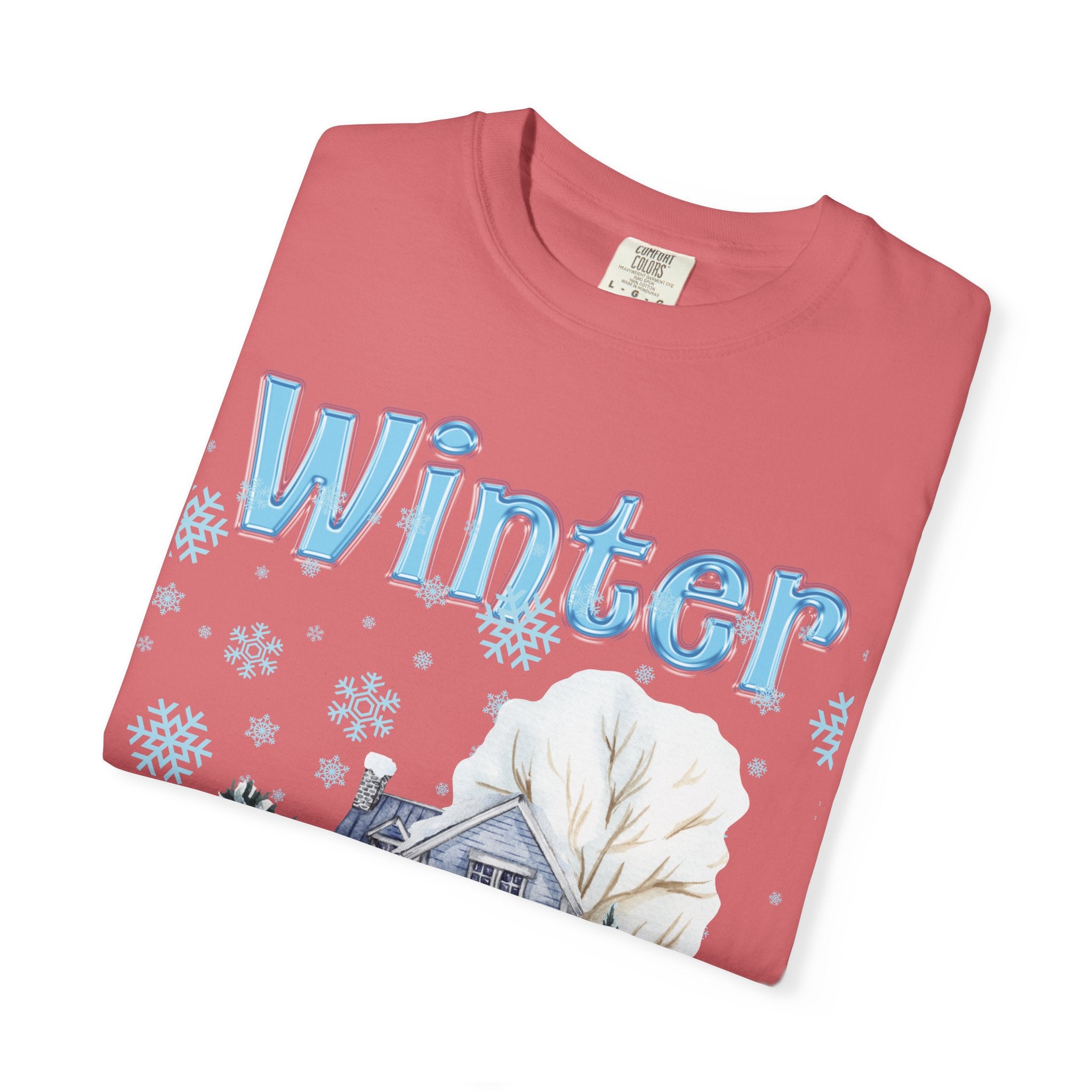 Winter-Themed Unisex Garment-Dyed T-shirt